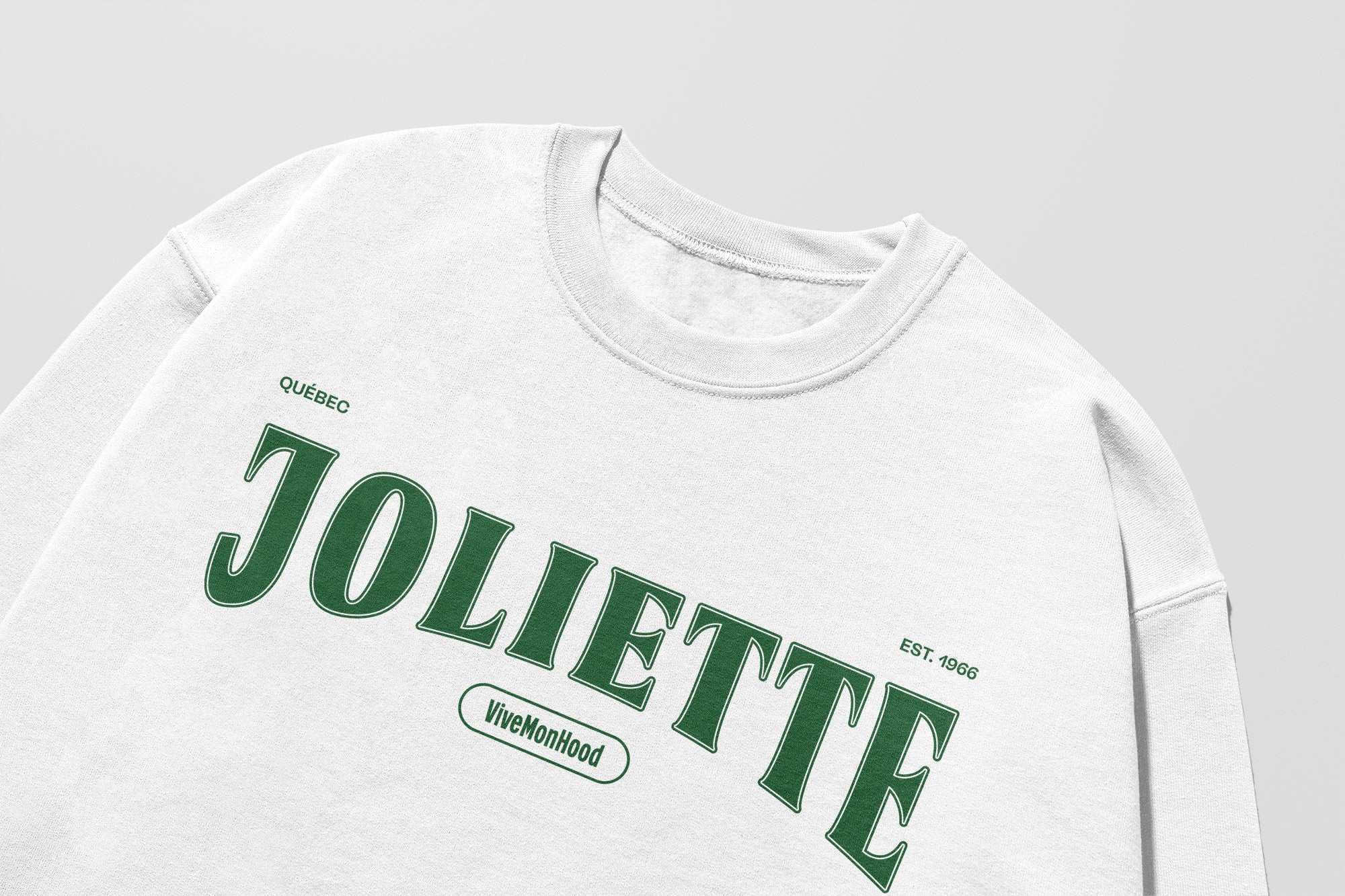 Mon Crew Fit - Adultes - Joliette - Impression en Vert