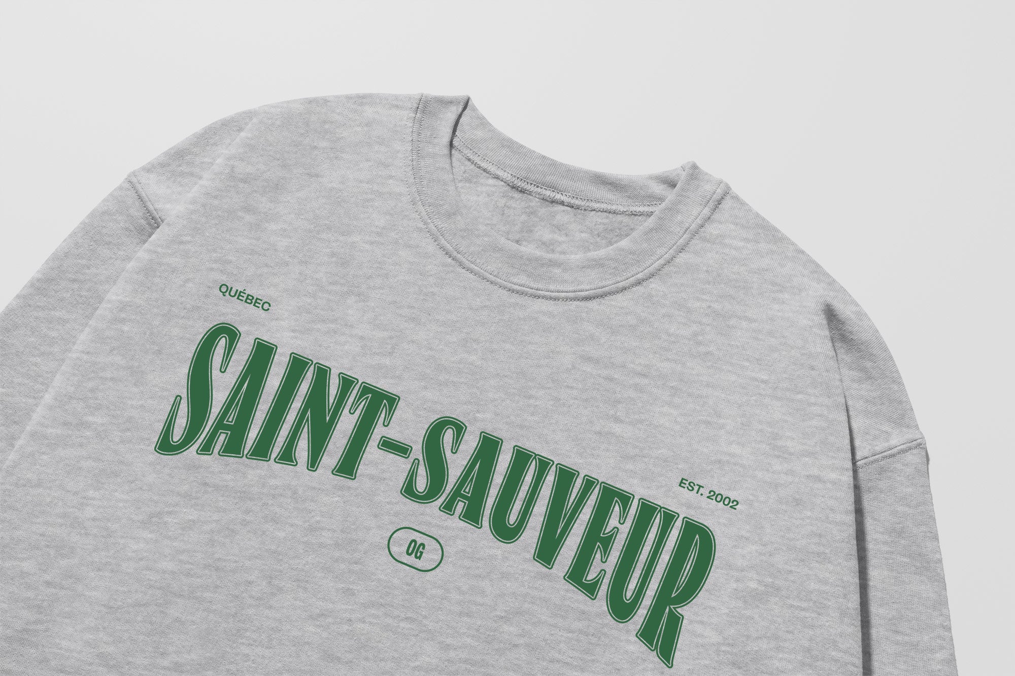 Mon Crew Fit - Adultes - Saint-Sauveur - Impression en Vert
