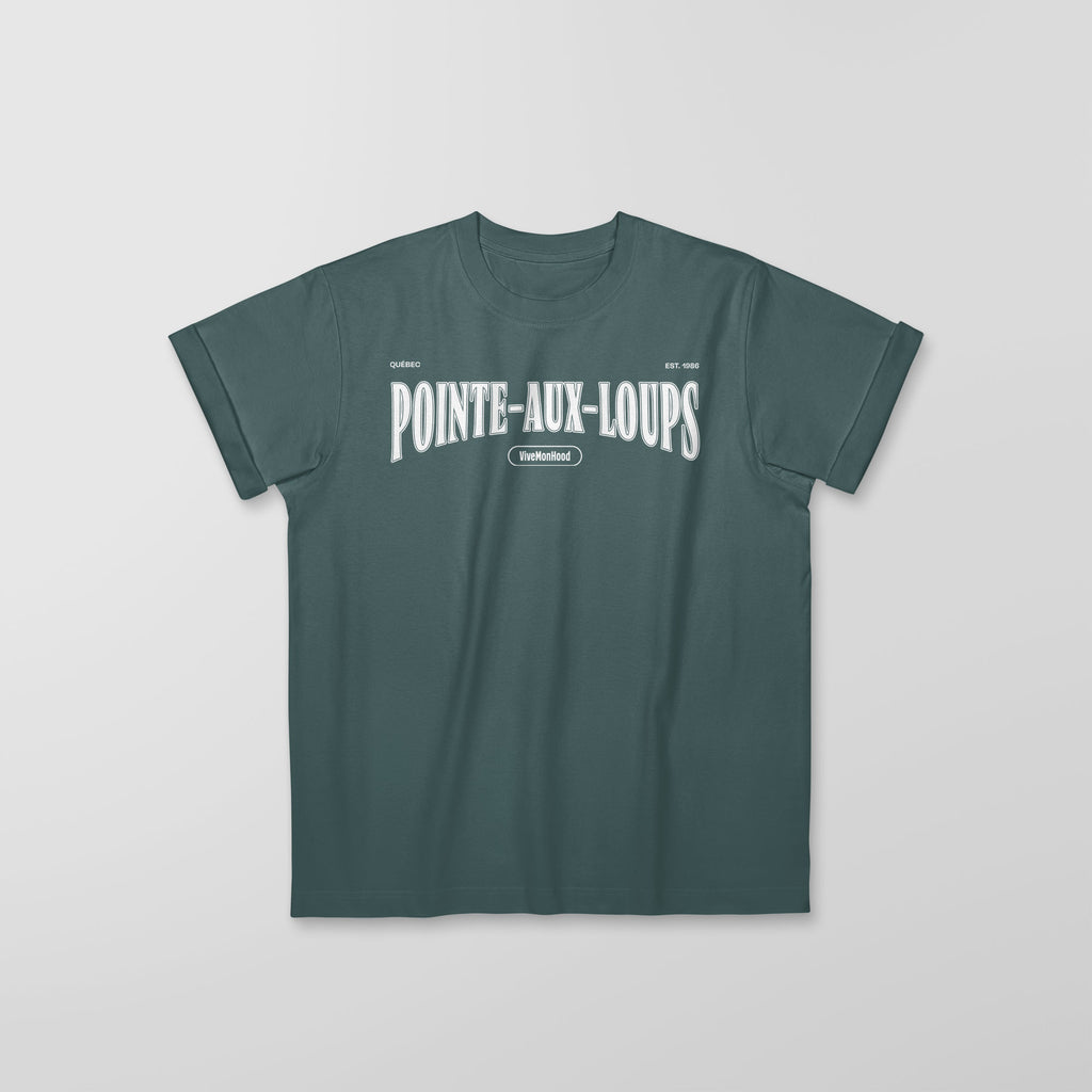 Mon T-Shirt Garçon - Adultes - Pointe-aux-Loups - Impression en Blanc