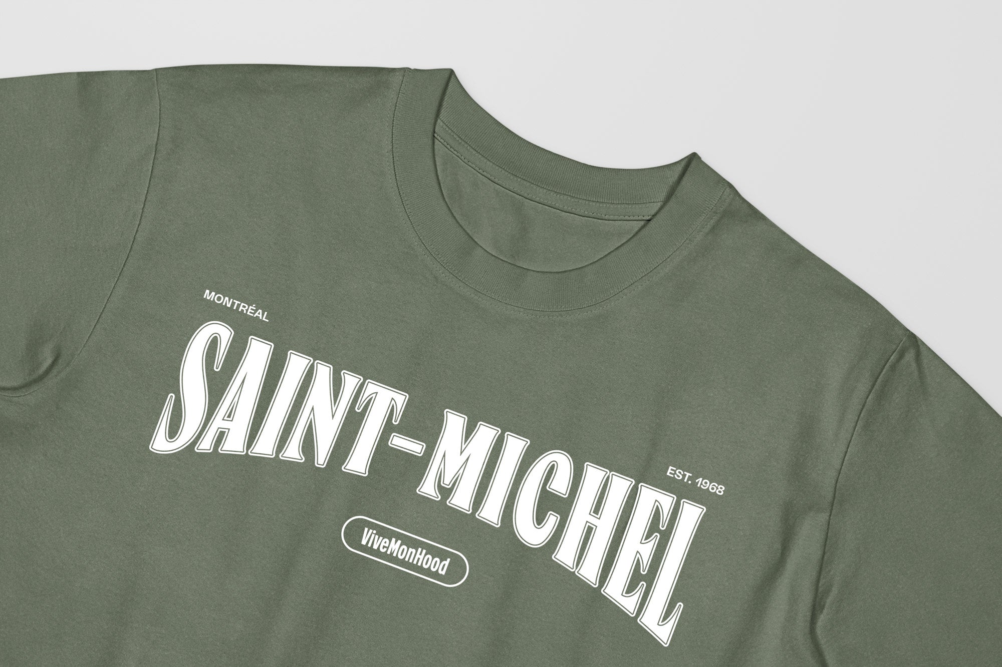 Mon T-Shirt Garçon - Adultes - Saint-Michel - Impression en Blanc