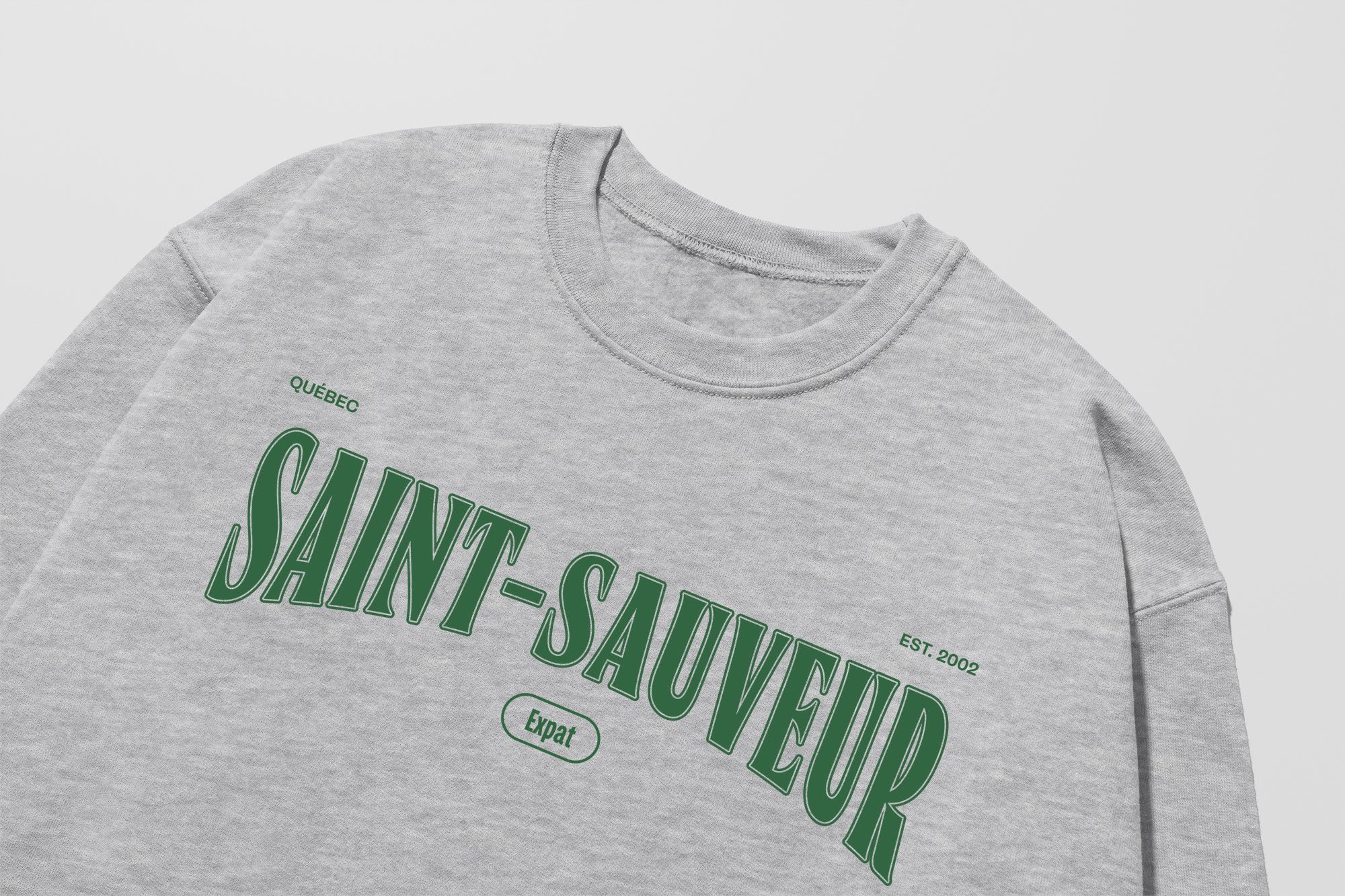 Mon Crew Fit - Adultes - Saint-Sauveur - Impression en Vert
