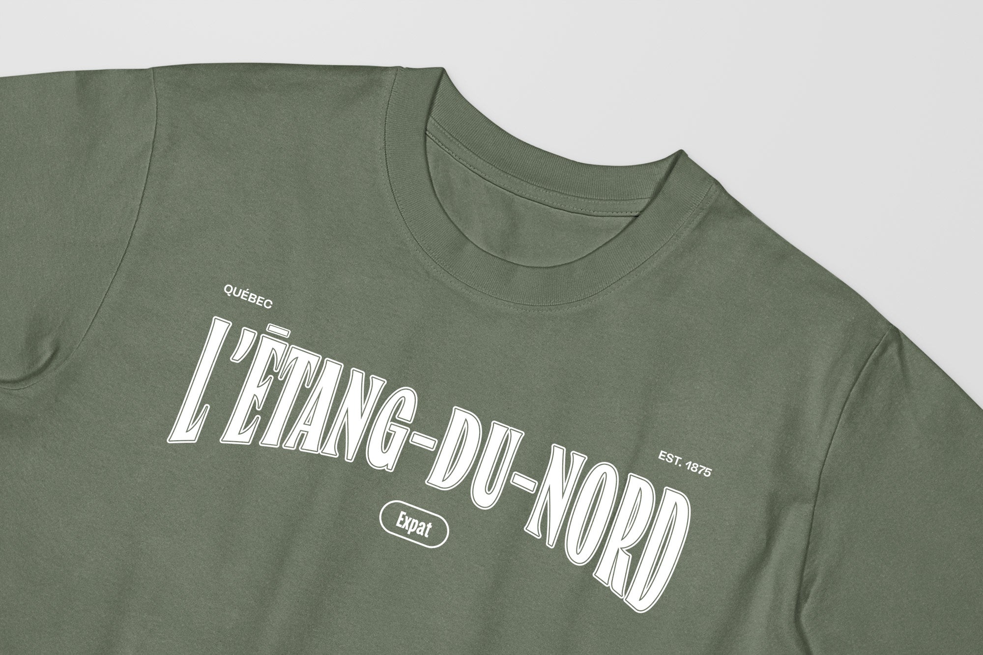 Mon T-Shirt Garçon - Adultes - L'Etang-du-Nord - Impression en Blanc