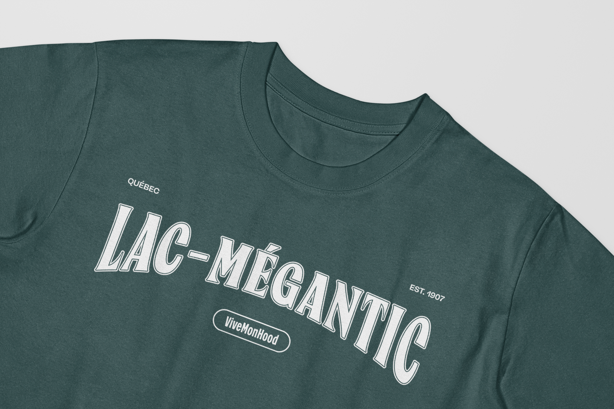 Mon T-Shirt Garçon - Lac-Megantic - Adulte - Blanc - BlueSpruce