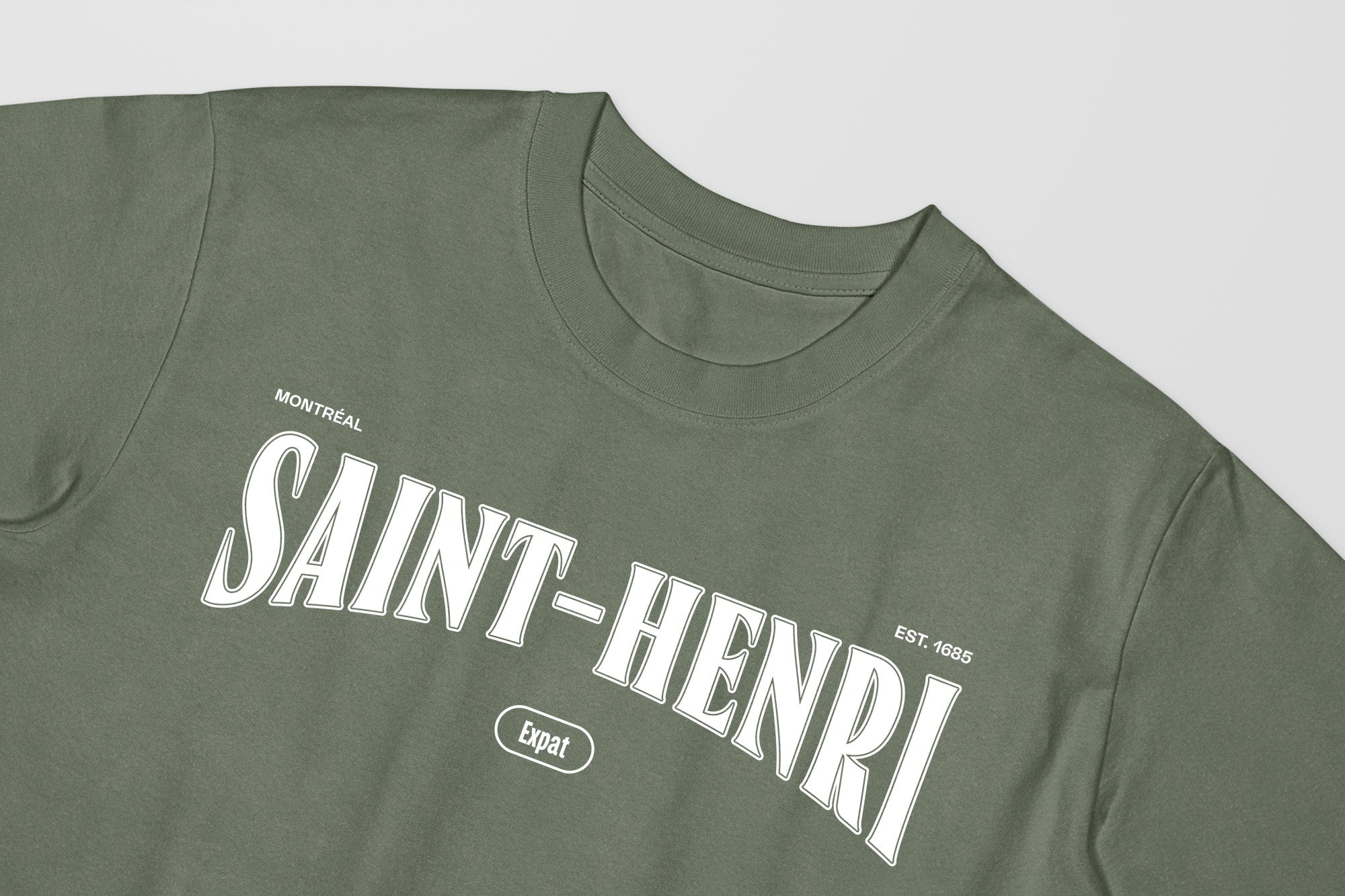 Mon T-Shirt Garçon - Adultes - Saint-Henri - Impression en Blanc