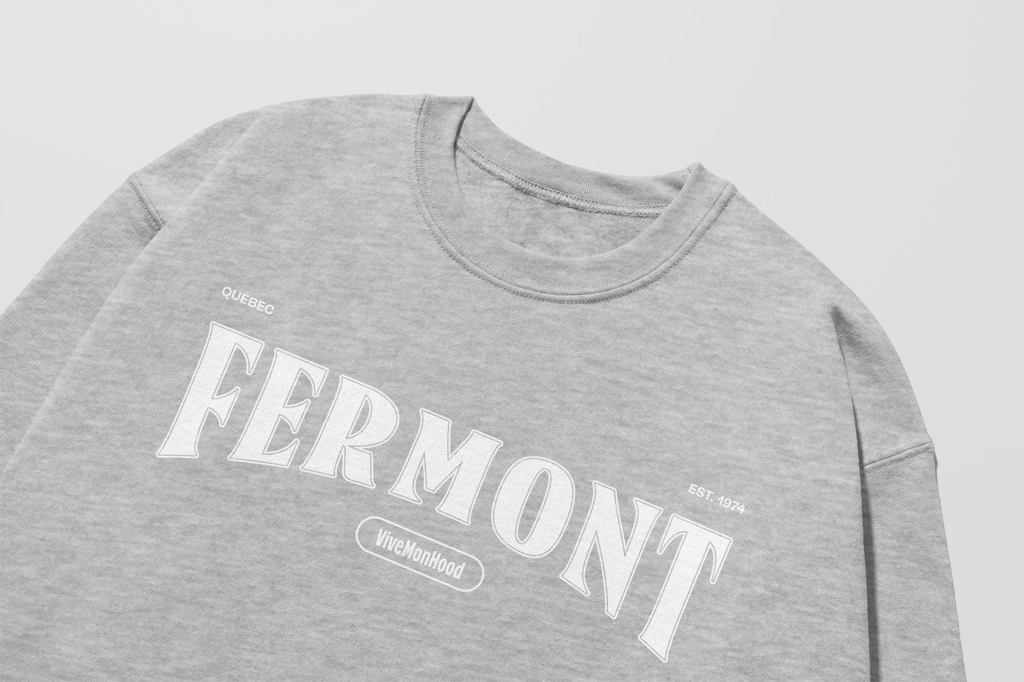 Mon Crew Fit - Enfants - Fermont - Impression en Blanc