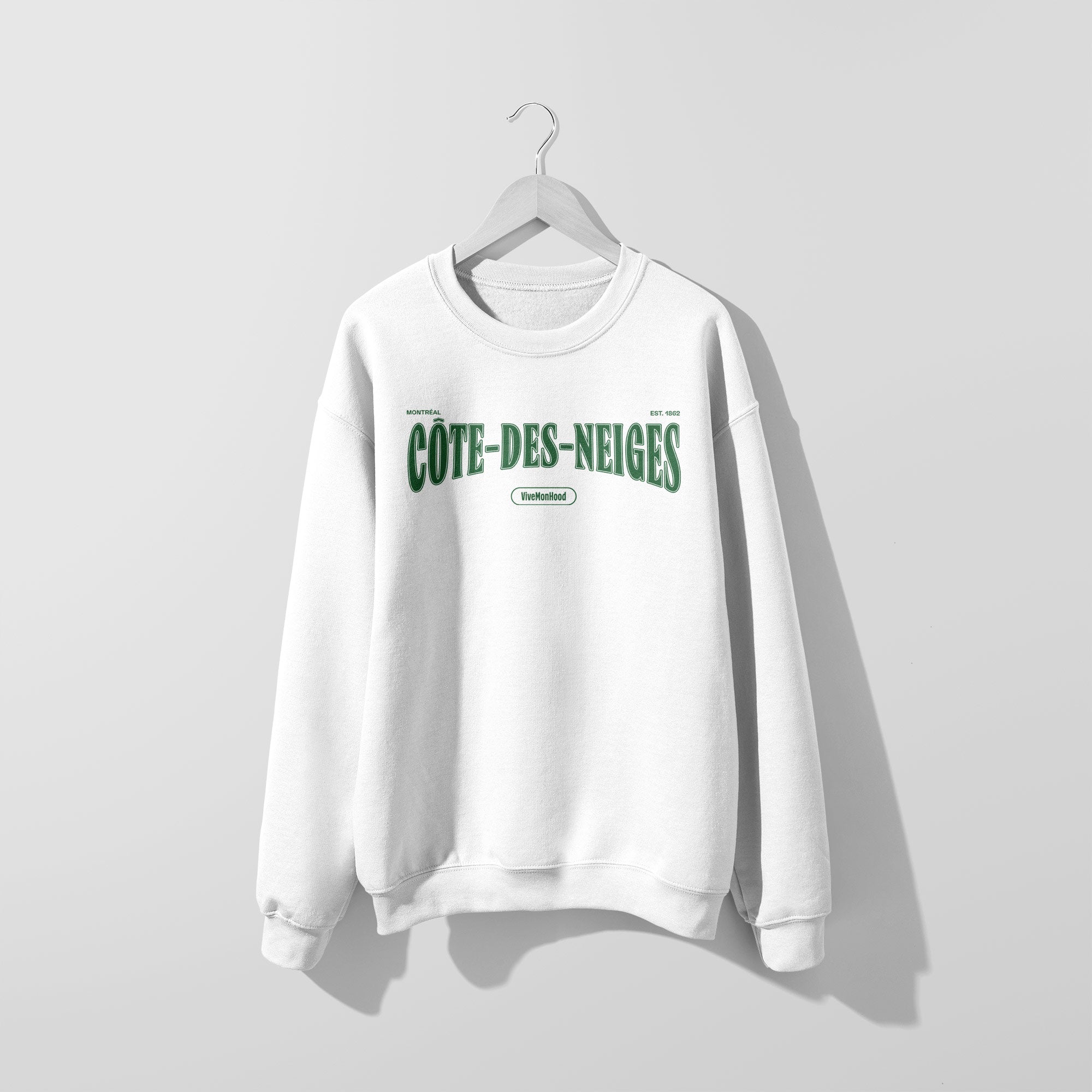 Mon Crew Fit - Adultes - Côte-des-Neiges - Impression en Vert