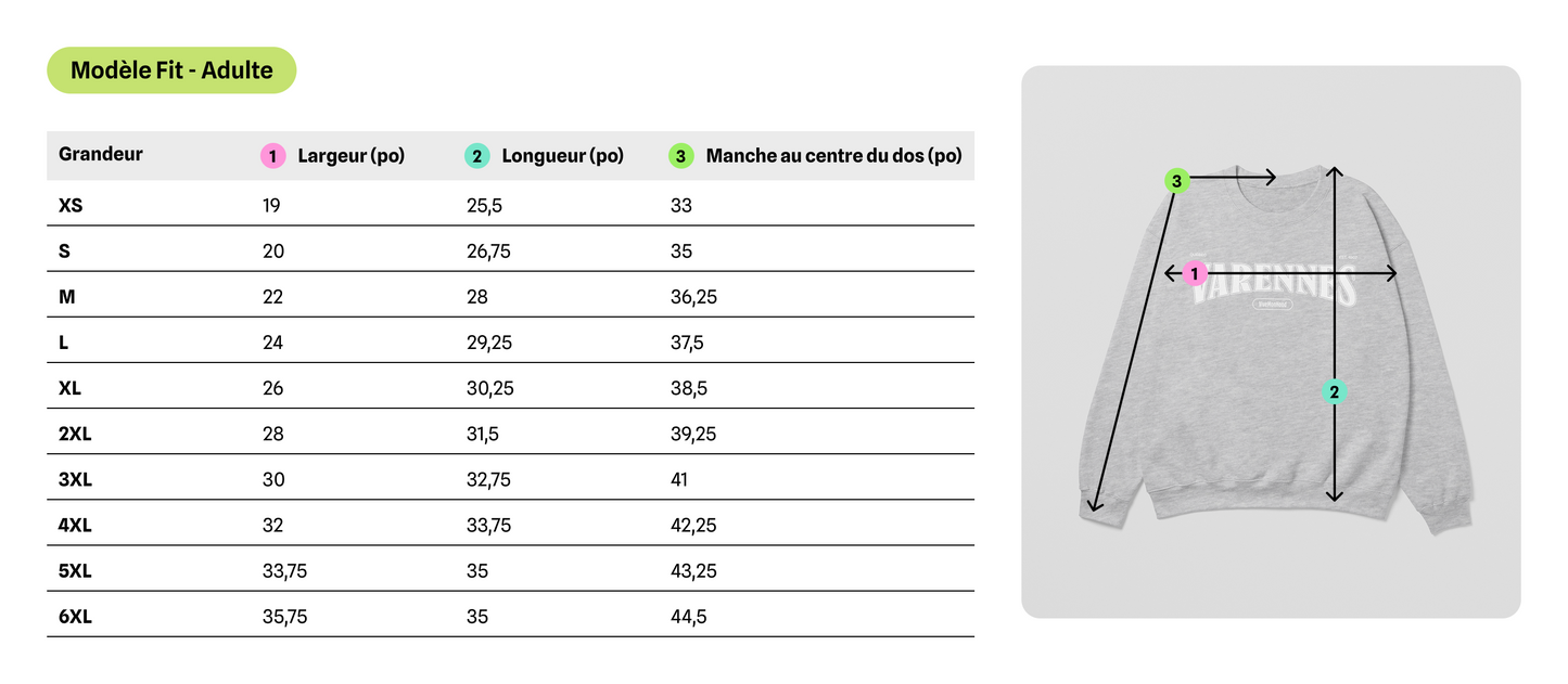 Mon Crew Fit - Bromont - Adulte - Vert - Blanc