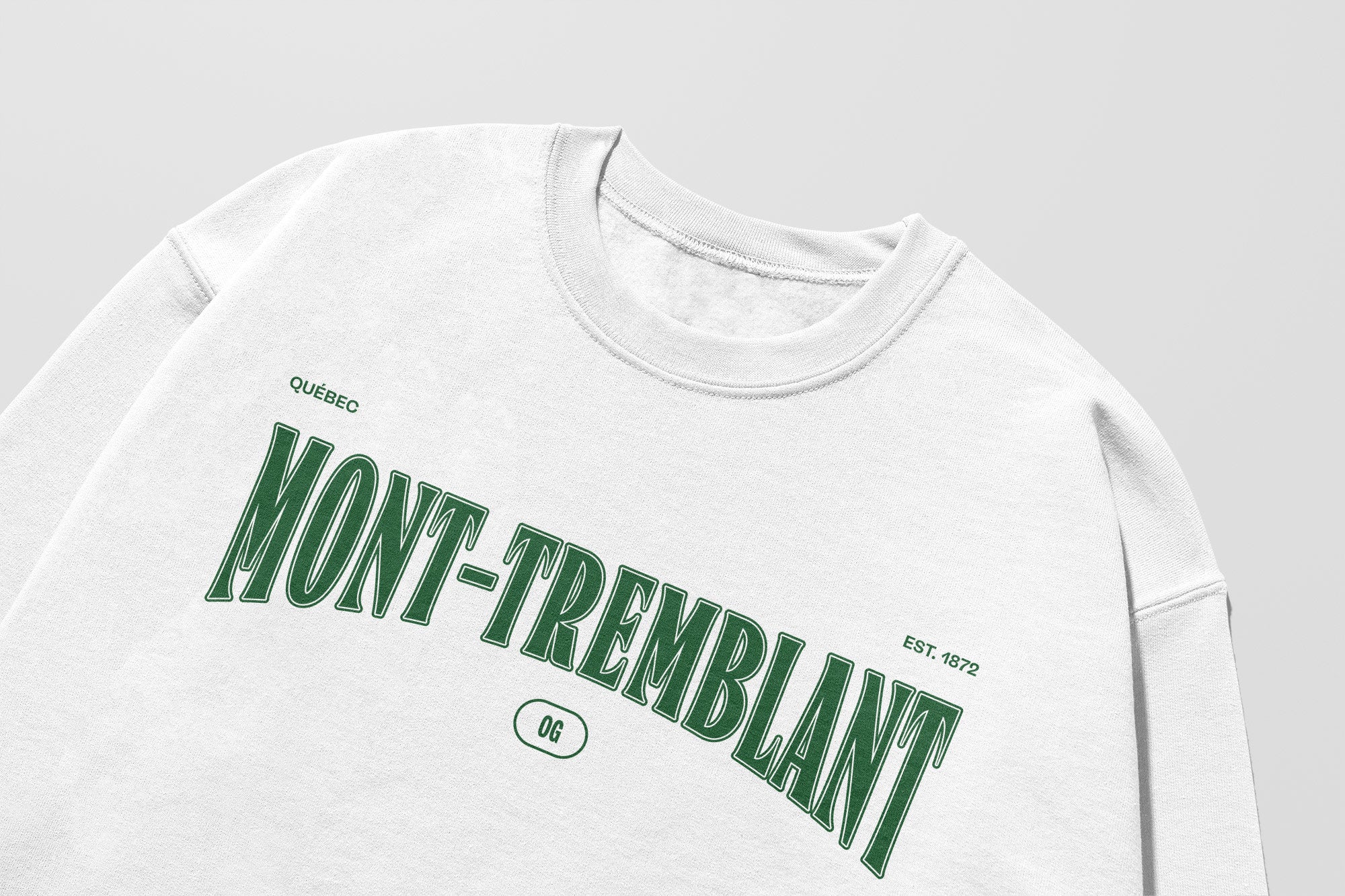 Mon Crew Fit - Adultes - Mont-Tremblant - Impression en Vert