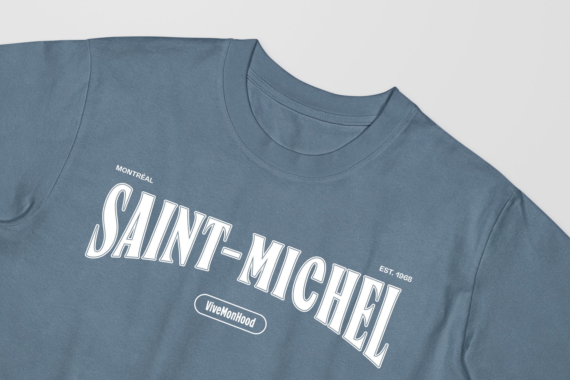 Mon T-Shirt Garçon - Adultes - Saint-Michel - Impression en Blanc