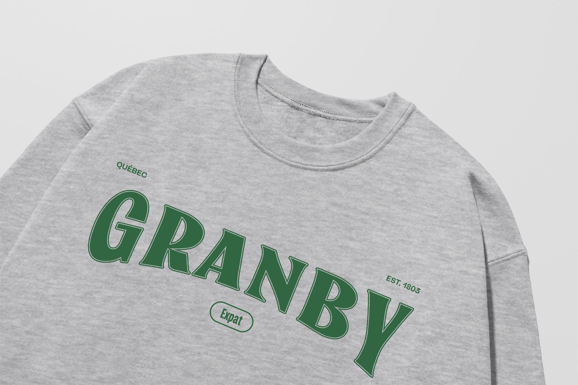 Mon Crew Fit - Adultes - Granby - Impression en Vert