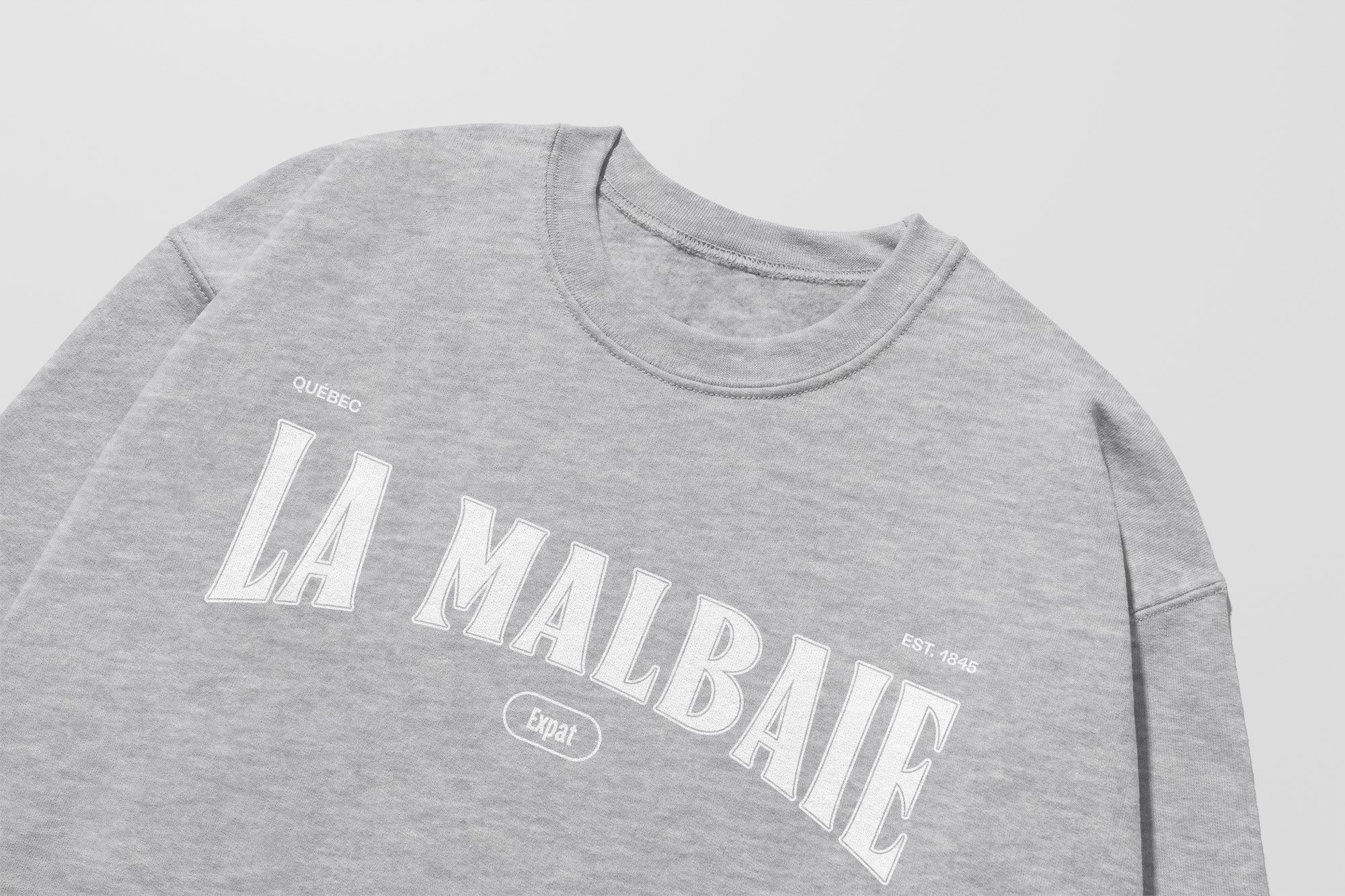 Mon Crew Fit - Adultes - La Malbaie - Impression en Blanc