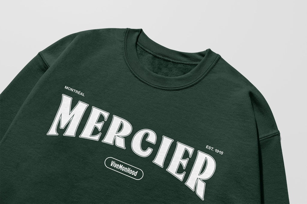 Mon Crew Confort - Adultes - Mercier - Impression en Blanc