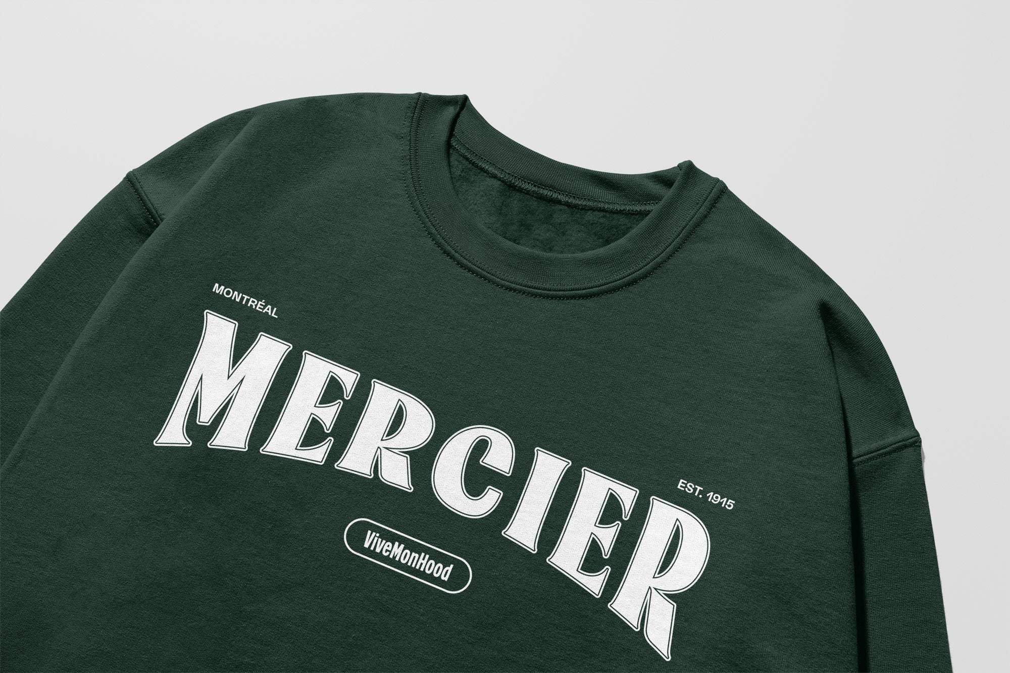 Mon Crew Confort - Adultes - Mercier - Impression en Blanc