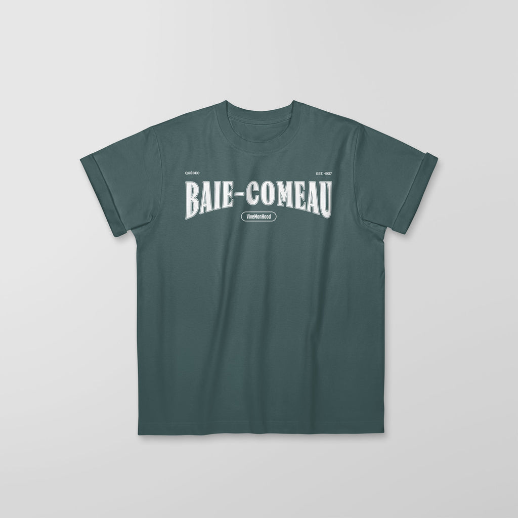 Mon T-Shirt Garçon - Adultes - Baie-Comeau - Impression en Blanc