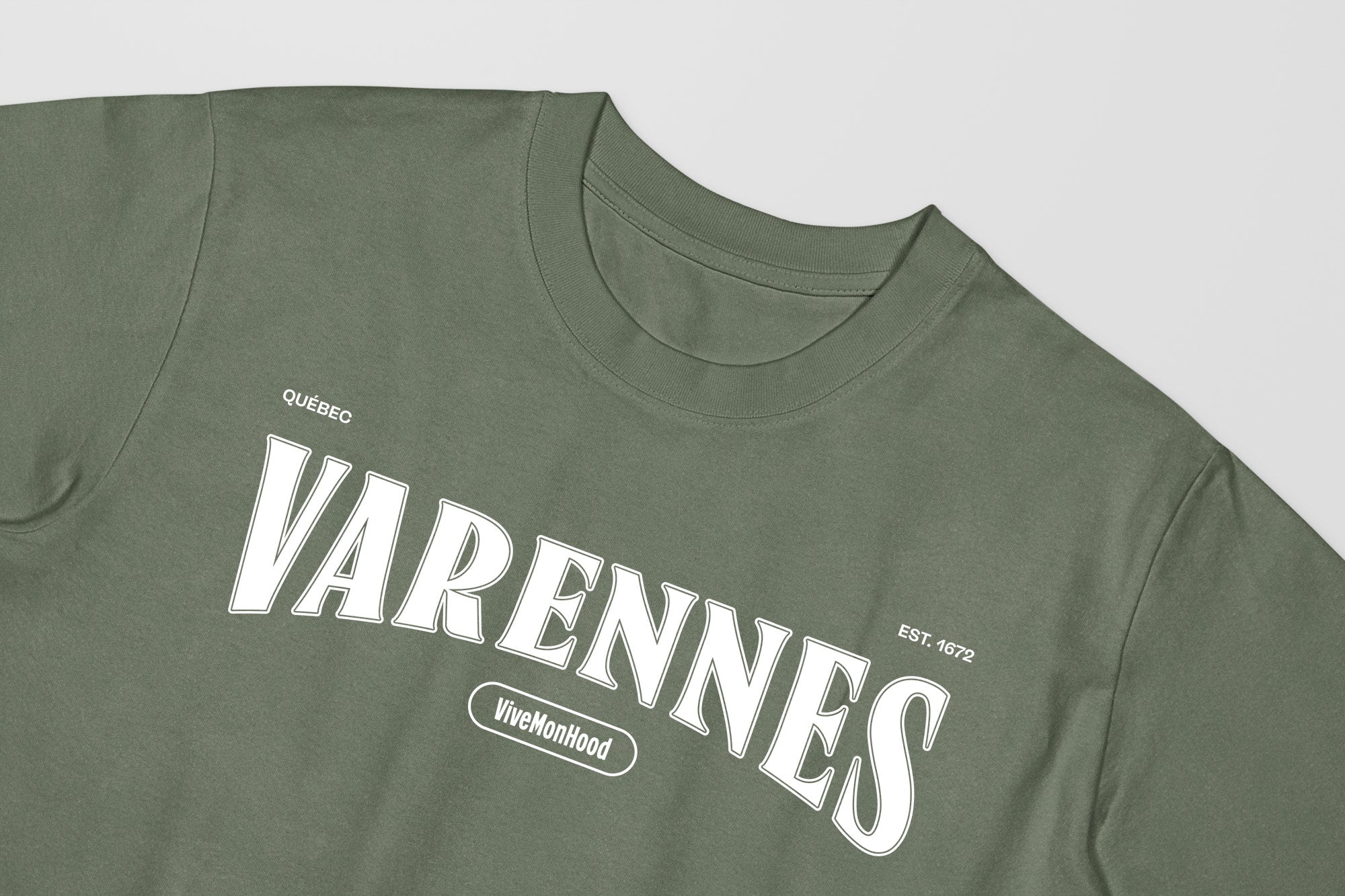 Mon T-Shirt Garçon - Adultes - Varennes - Impression en Blanc