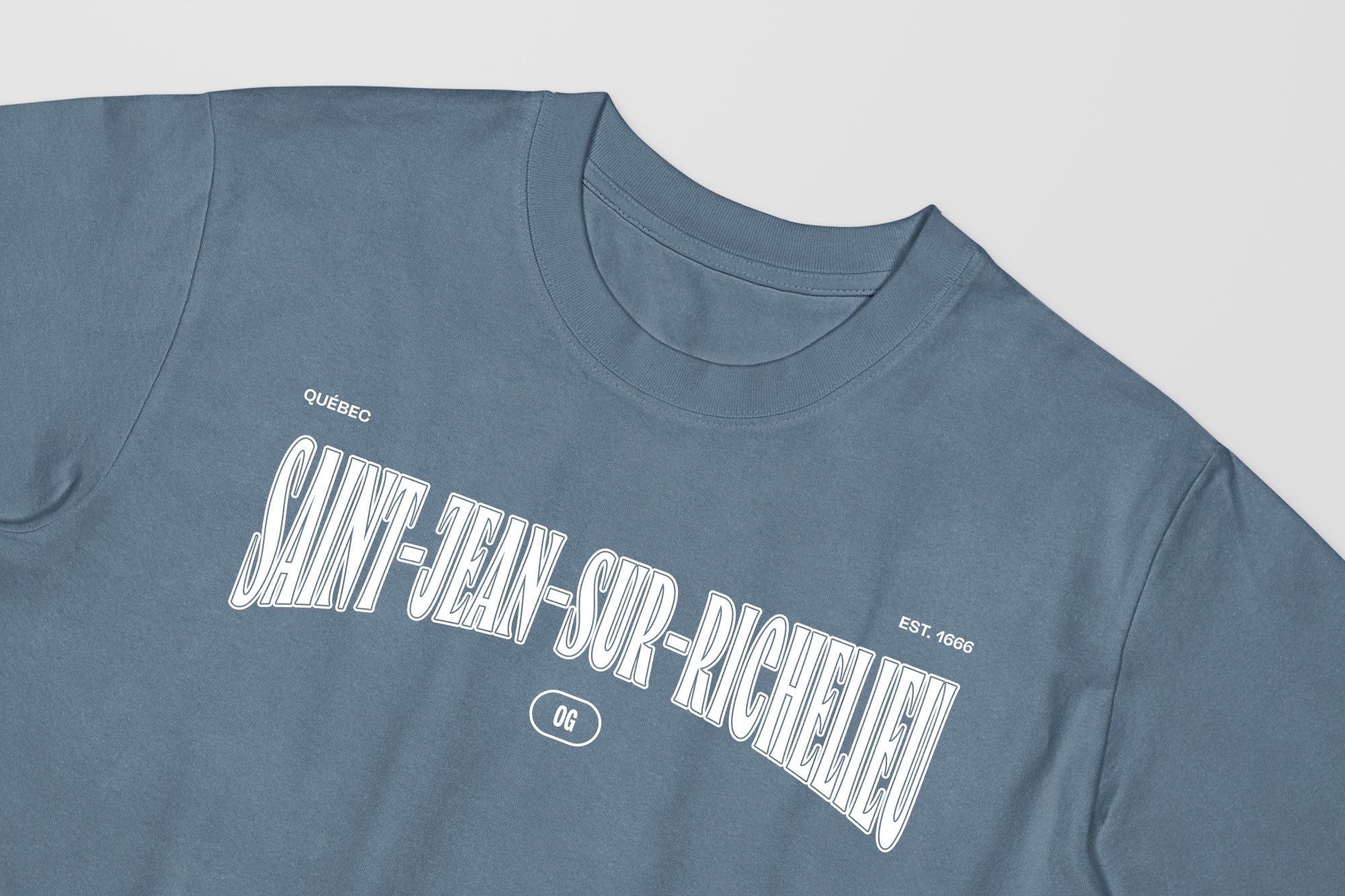 Mon T-Shirt Garçon - Adultes - Saint-Jean-Sur-Richelieu - Impression en Blanc