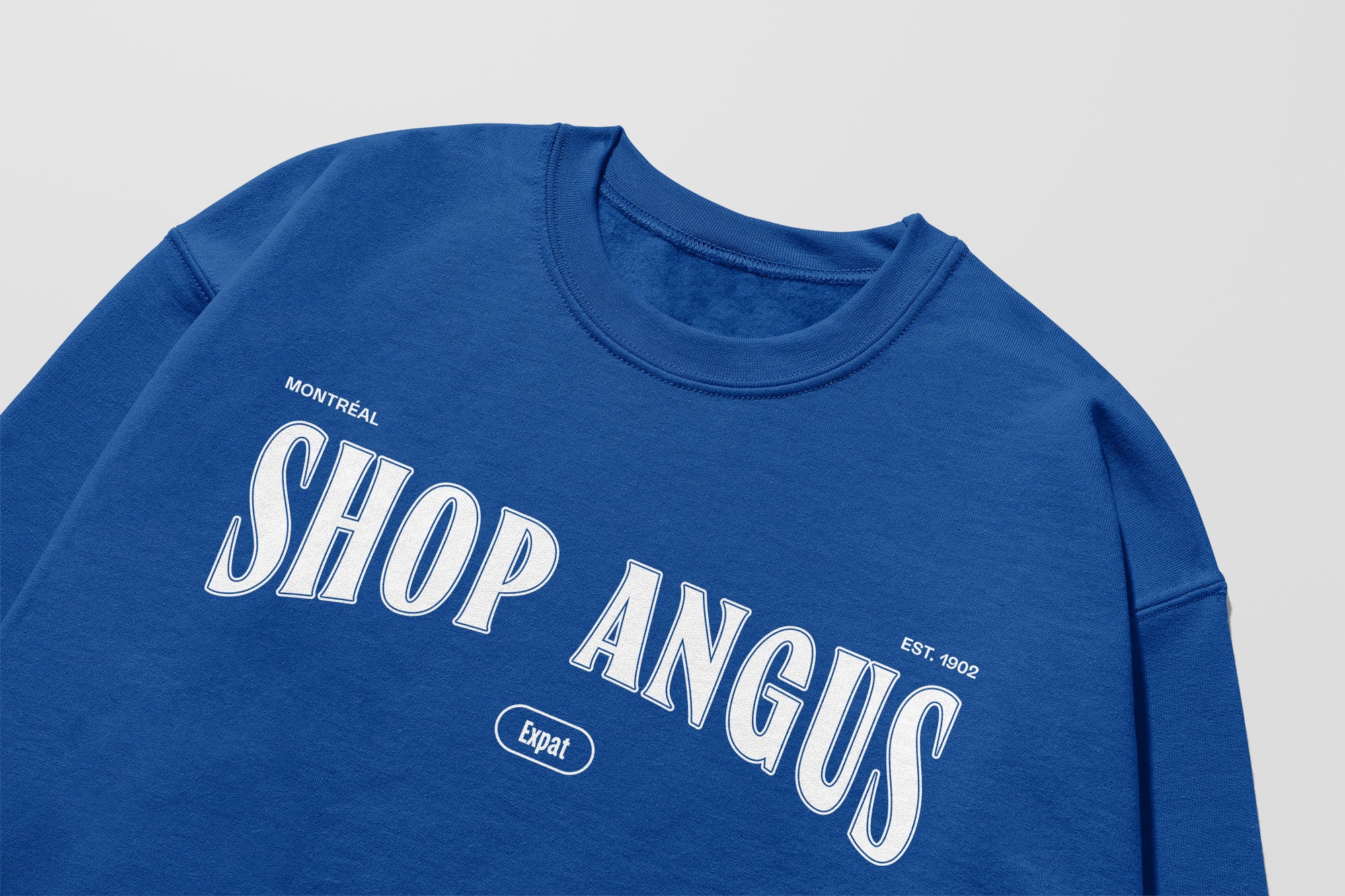 Mon Crew Confort - Adultes - Shop Angus - Impression en Blanc