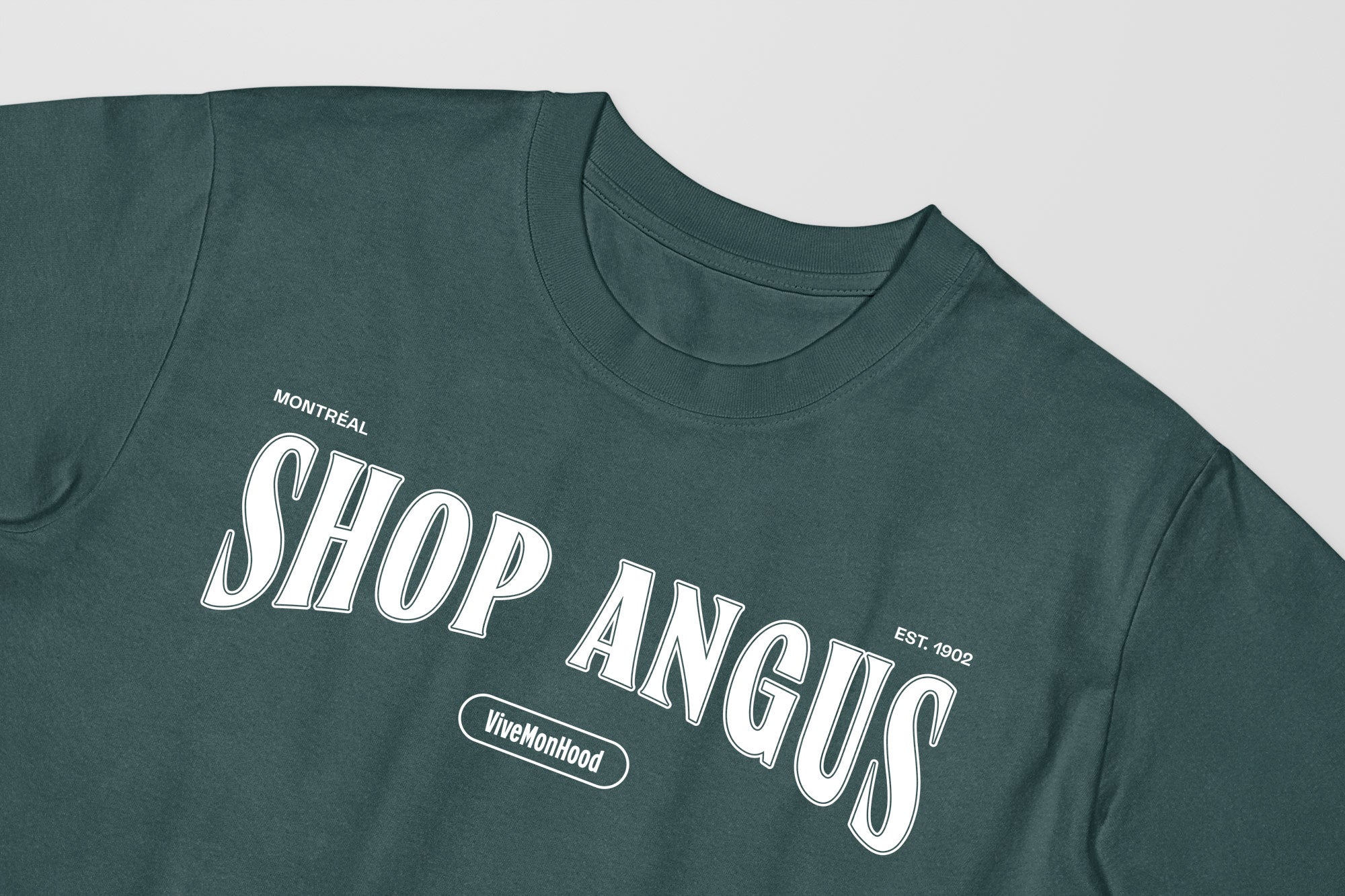 Mon T-Shirt Garçon - Adultes - Shop Angus - Impression en Blanc