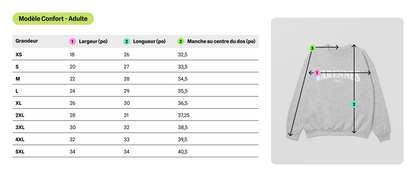 Mon Crew Confort - Saint-Lambert - Adulte - Blanc - Noir