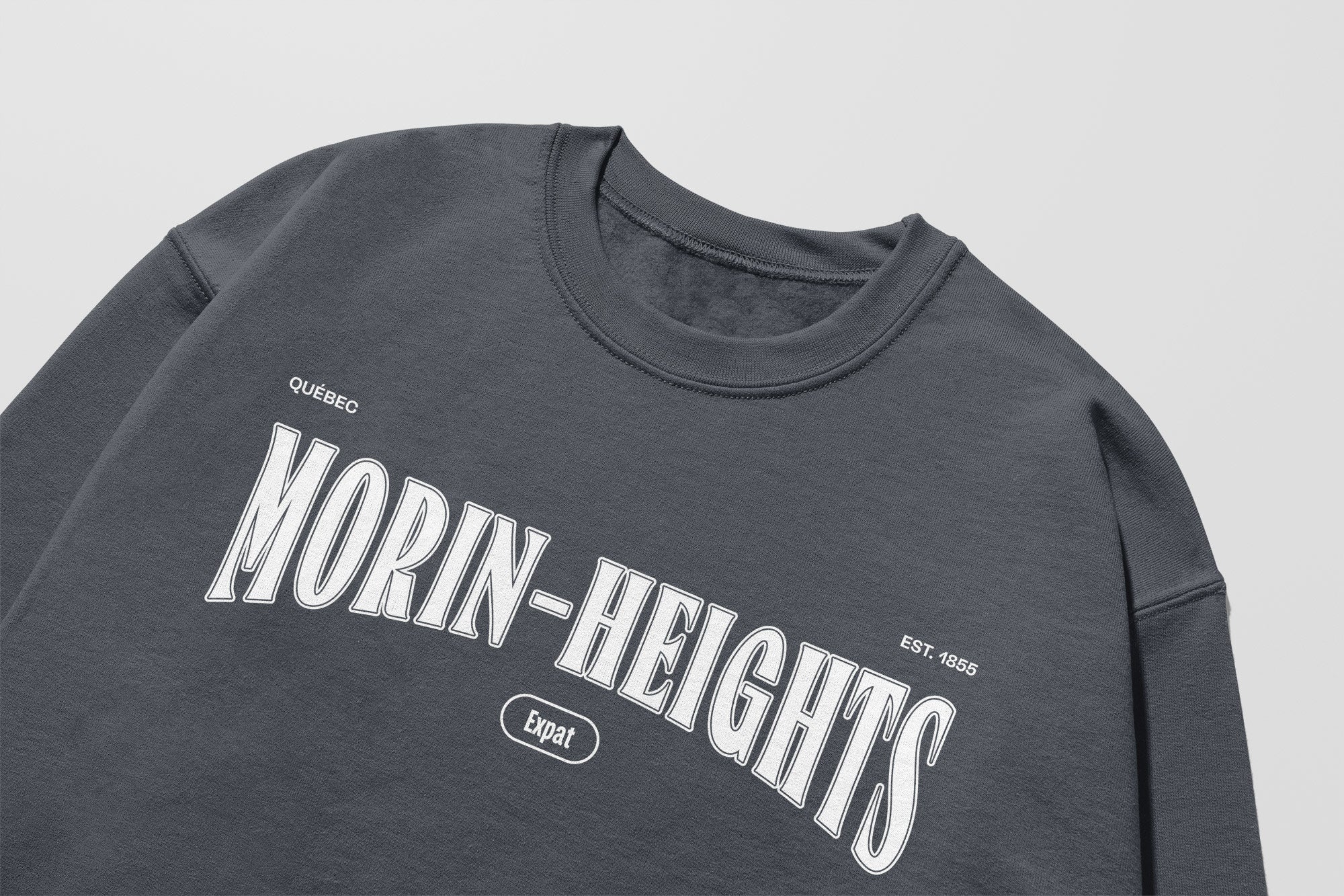 Mon Crew Fit - Enfants - Morin-Heights - Impression en Blanc