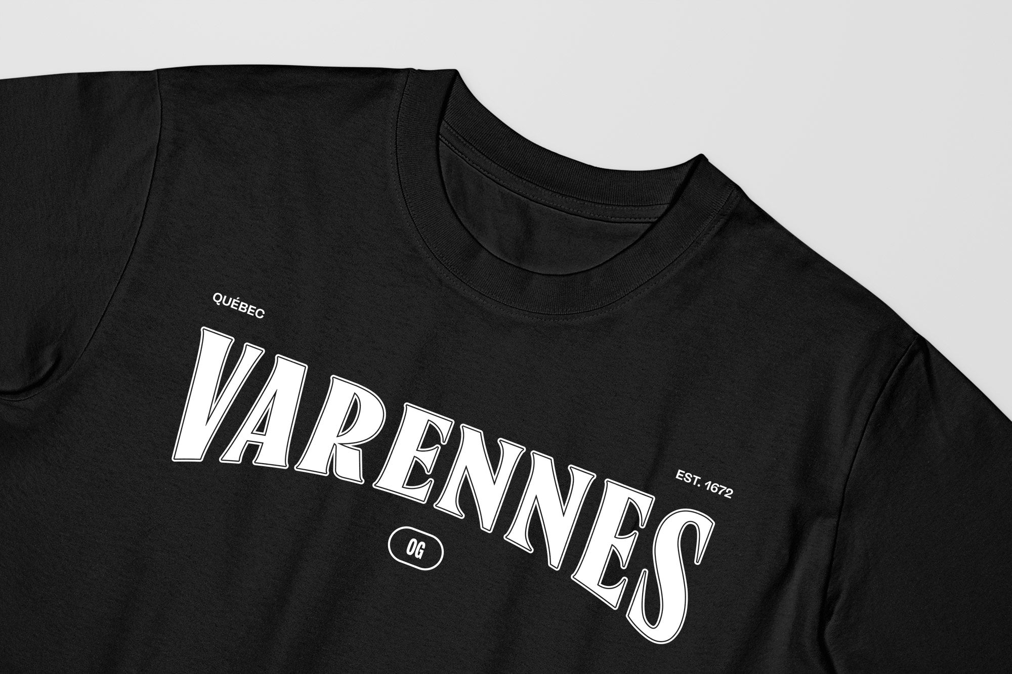 Mon T-Shirt Garçon - Adultes - Varennes - Impression en Blanc