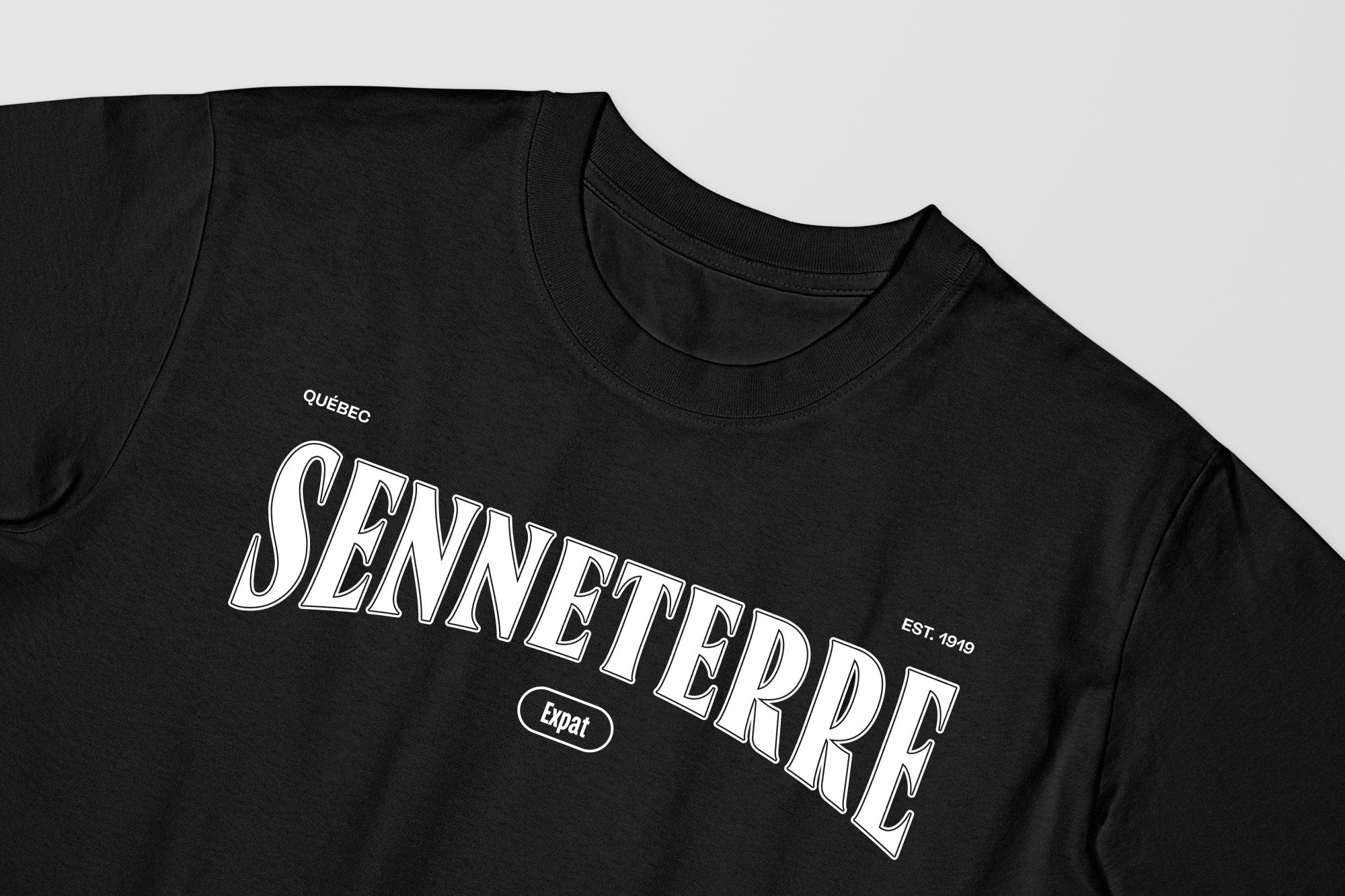 Mon T-Shirt Garçon - Adultes - Senneterre - Impression en Blanc