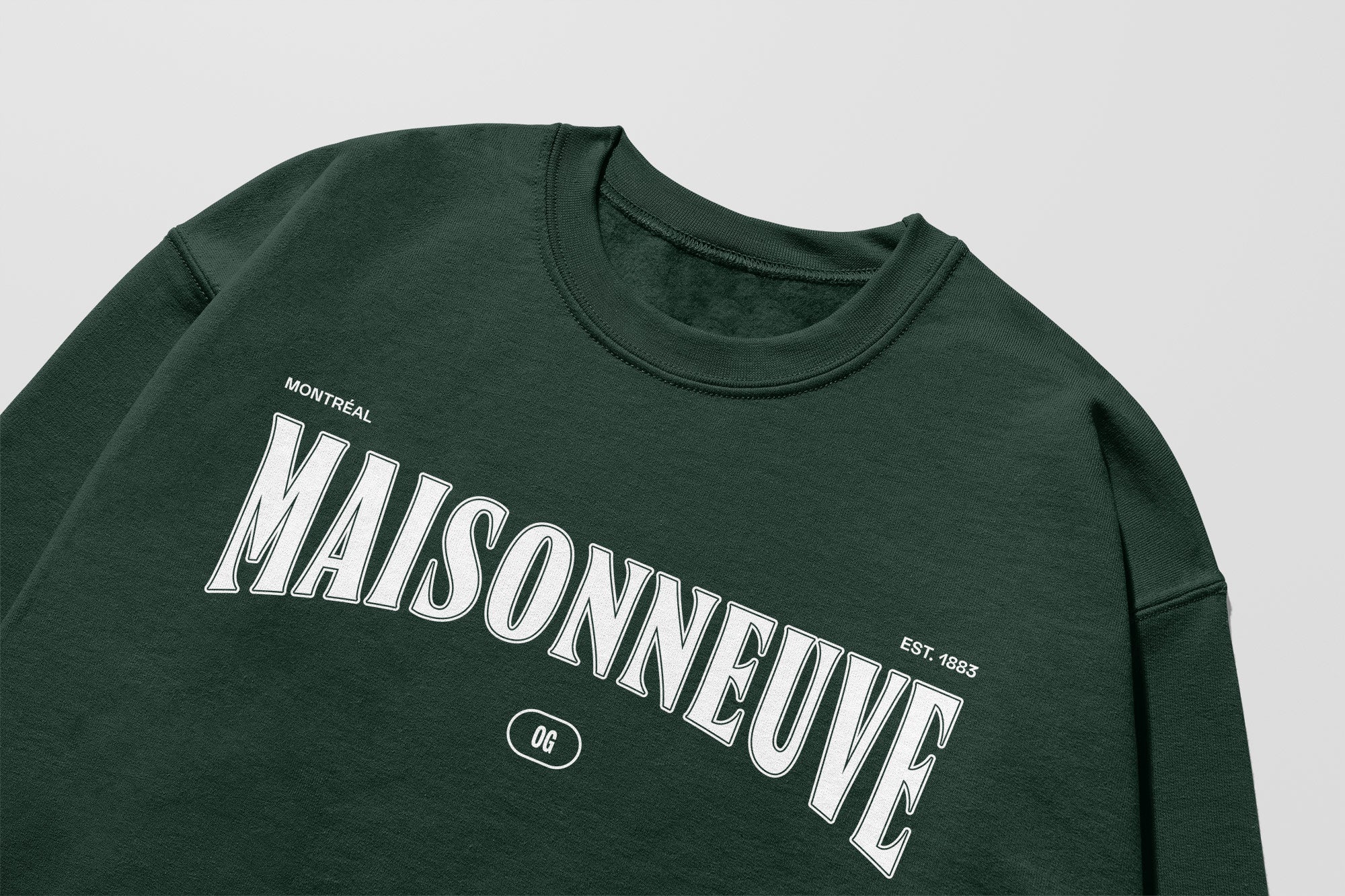 Mon Crew Confort - Adultes - Maisonneuve - Impression en Blanc