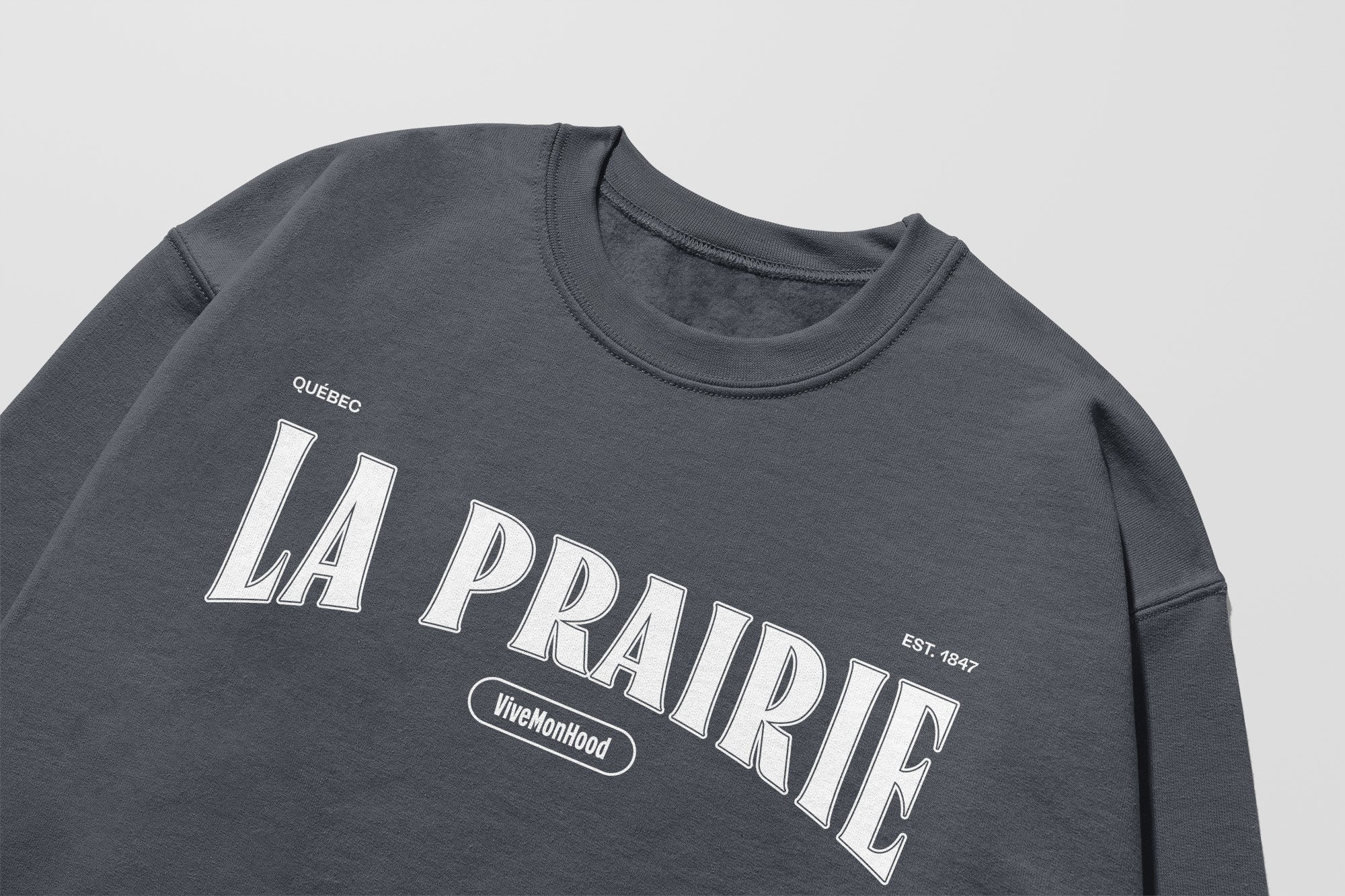 Mon Crew Fit - Enfants - La Prairie - Impression en Blanc
