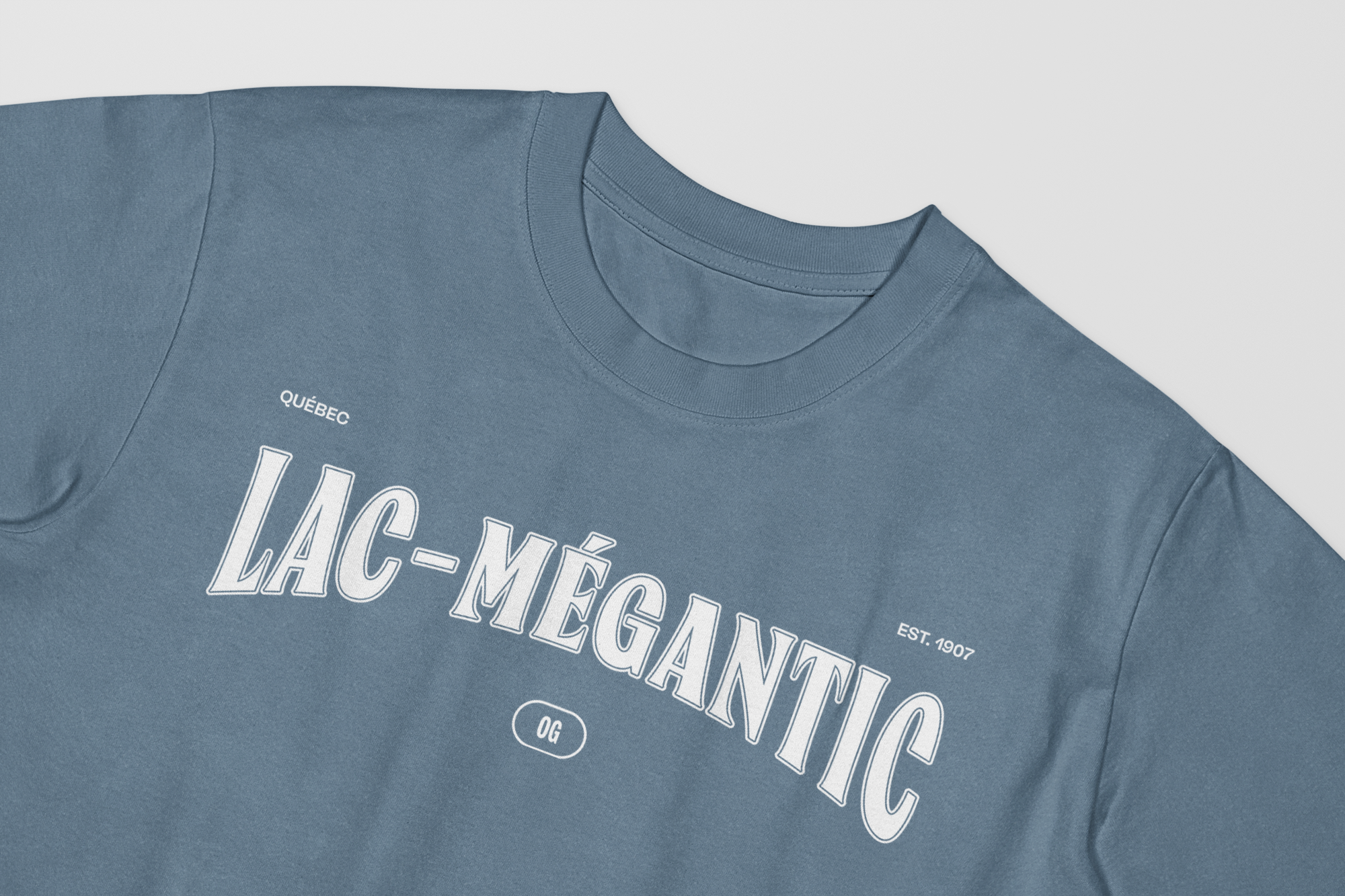Mon T-Shirt Garçon - Lac-Megantic - Adulte - Blanc - BlueJean