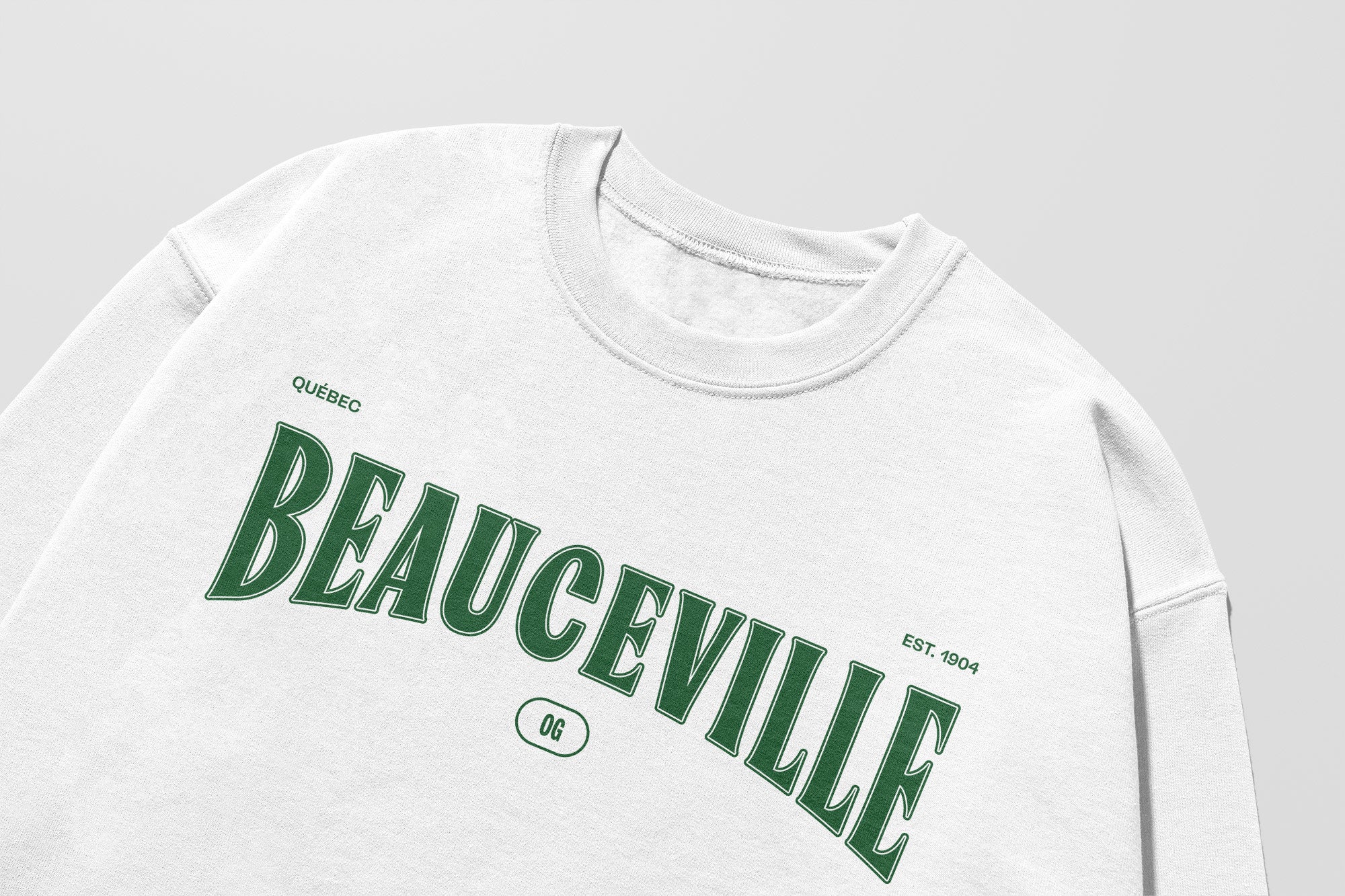 Mon Crew Fit - Adultes - Beauceville - Impression en Vert