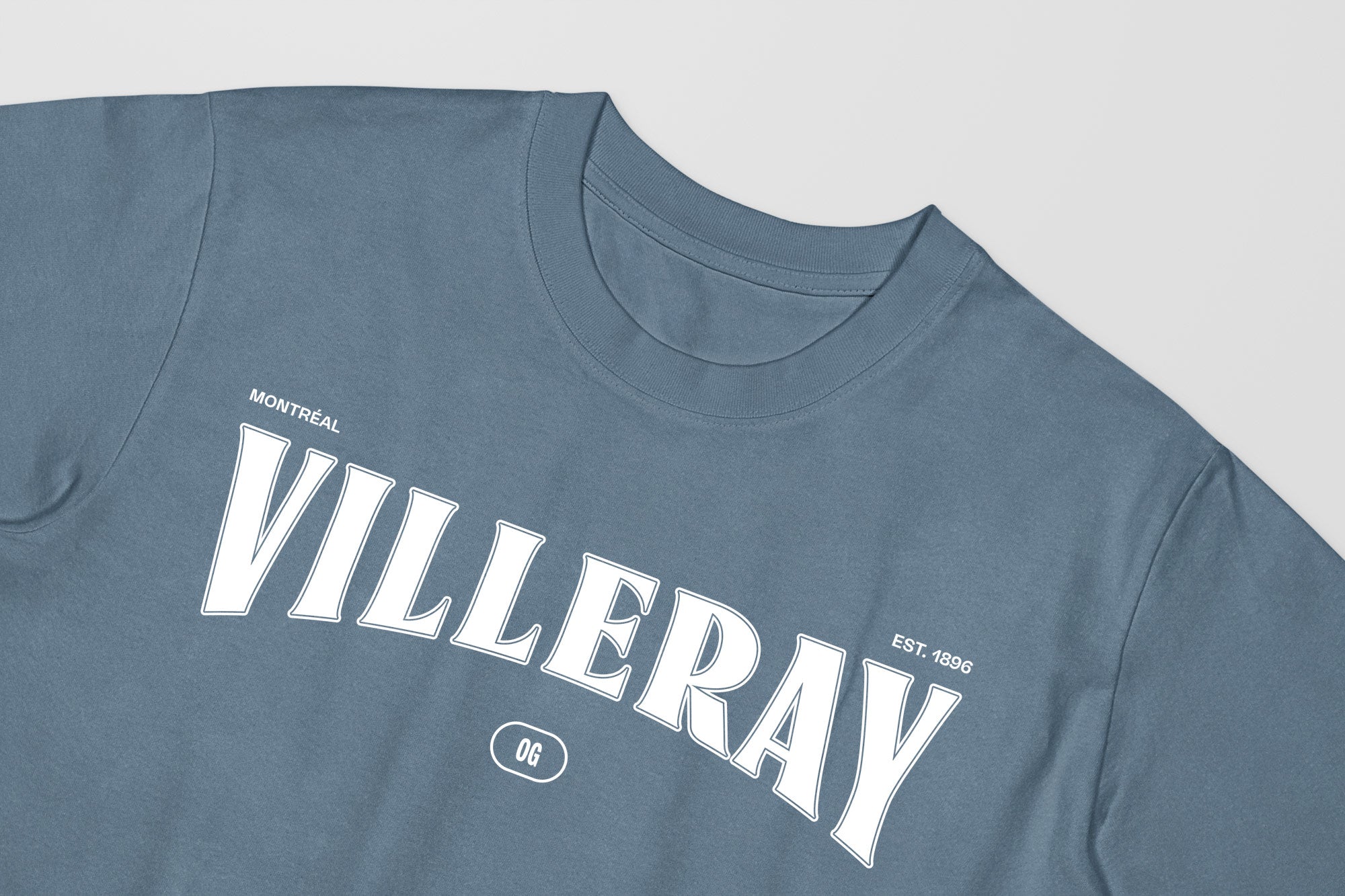 Mon T-Shirt Garçon - Adultes - Villeray - Impression en Blanc