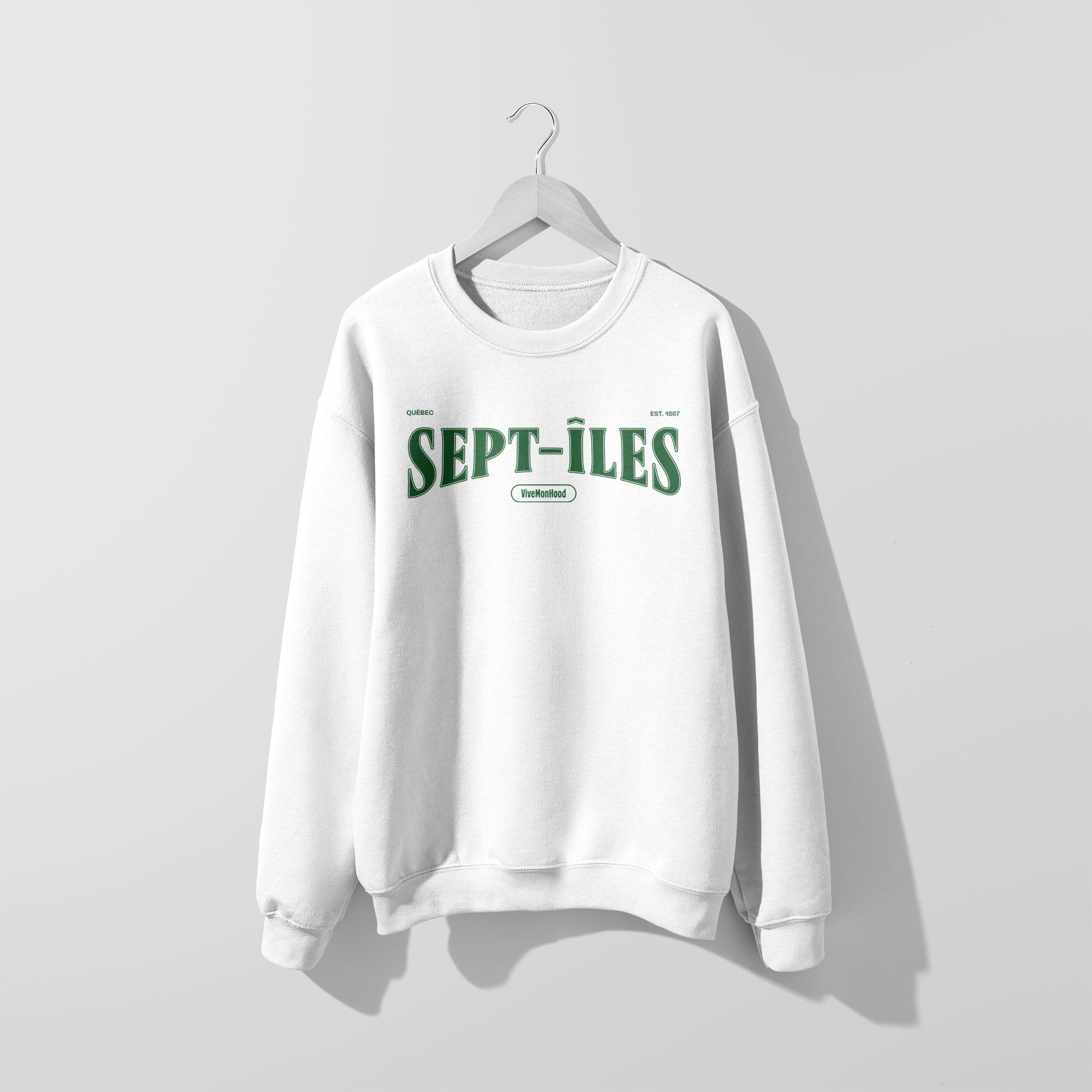 Mon Crew Fit - Adultes - Sept-Iles - Impression en Vert