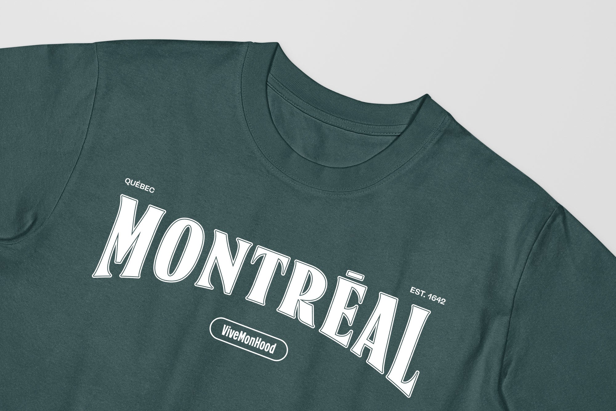 Mon T-Shirt Garçon - Adultes - Montréal - Impression en Blanc