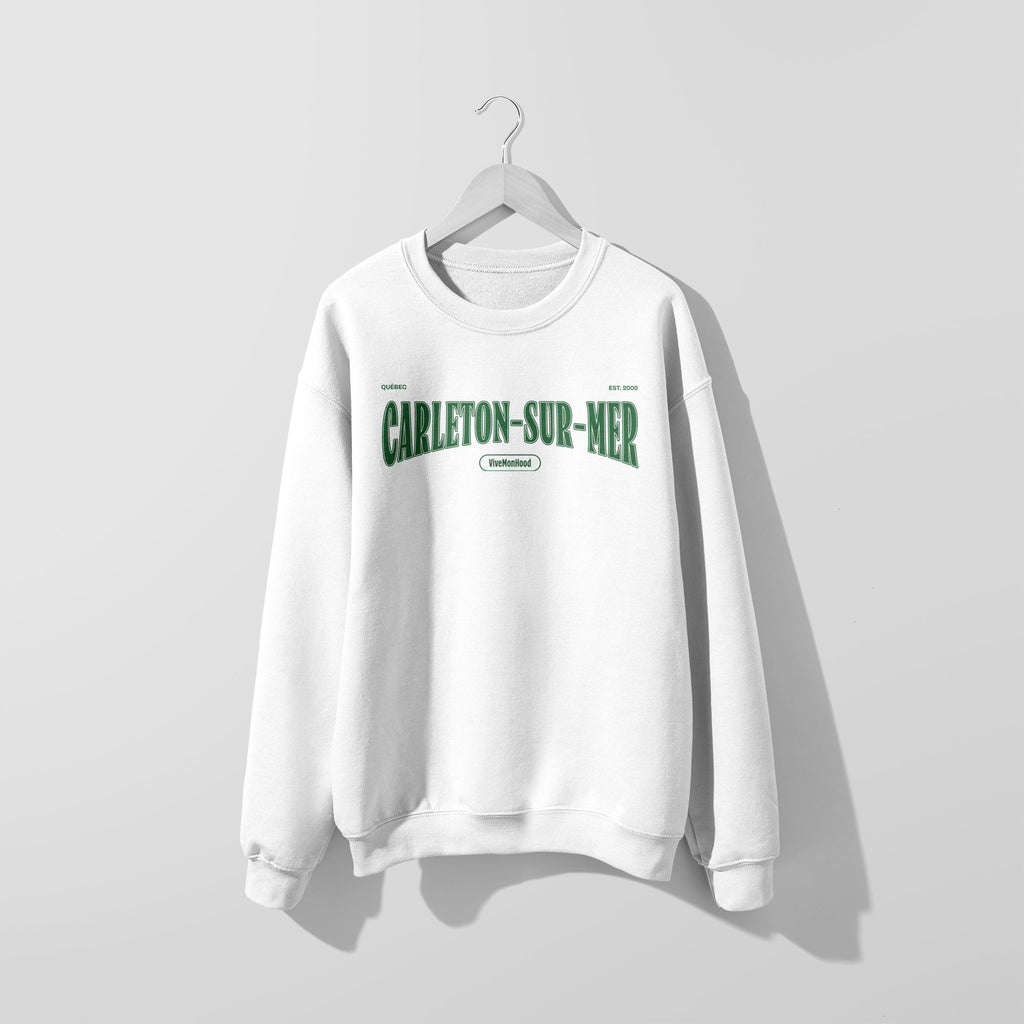 Mon Crew Fit - Adultes - Carleton-sur-Mer - Impression en Vert