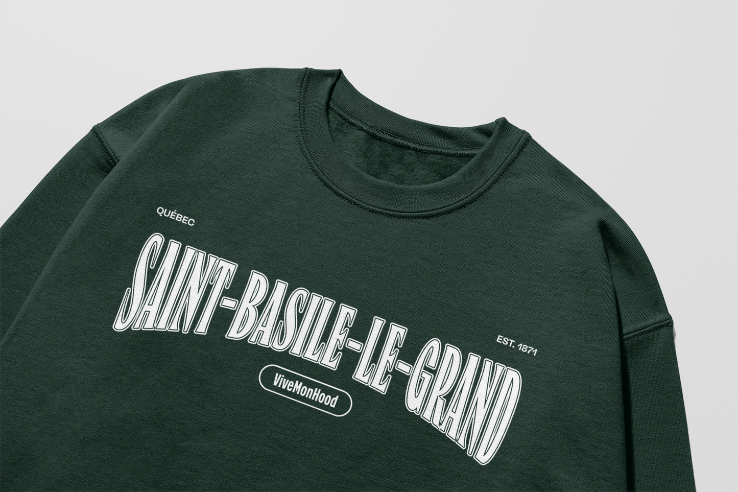 Mon Crew Confort - Saint-Basile-le-Grand - Adulte - Blanc - Forêt