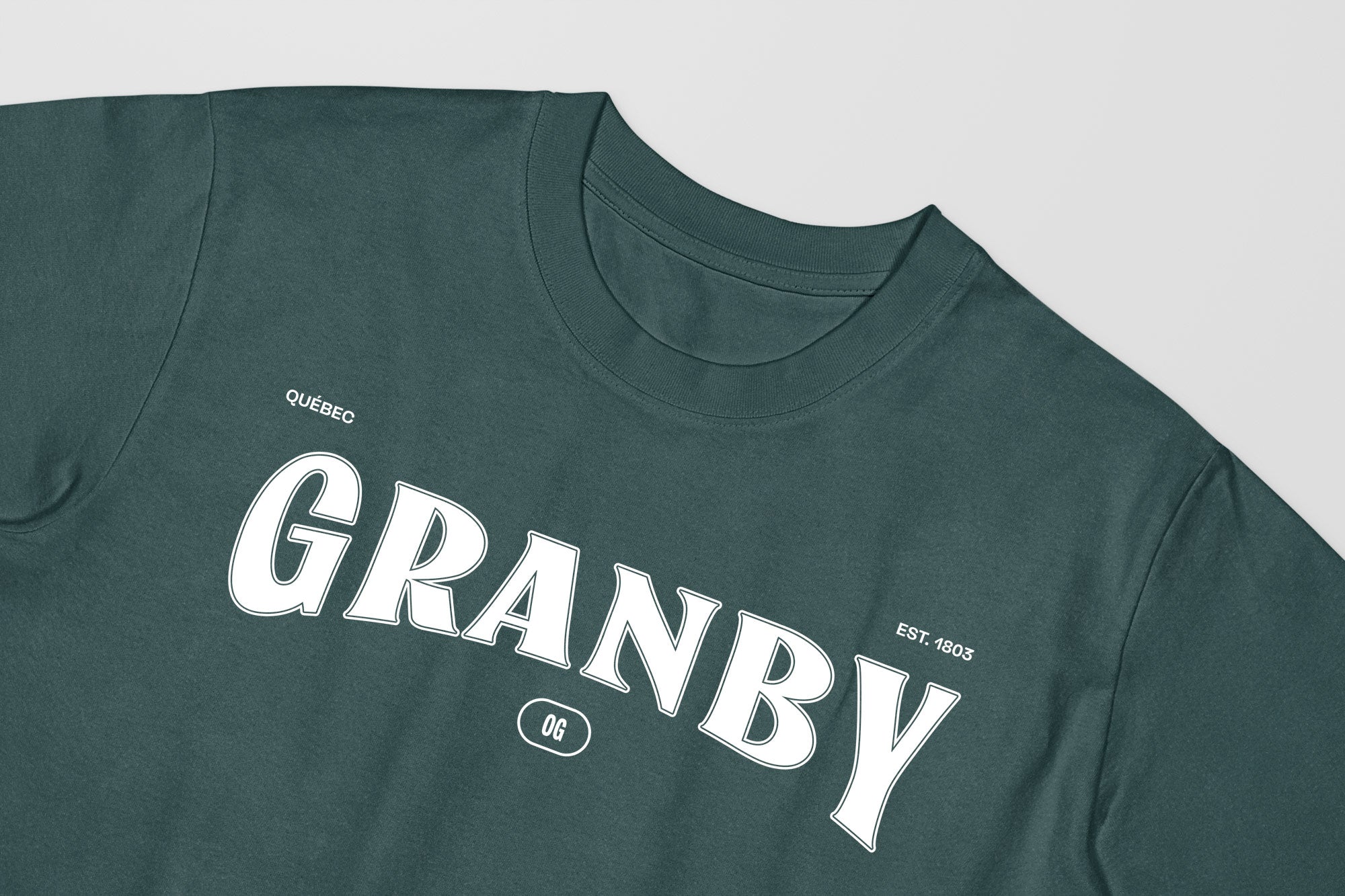 Mon T-Shirt Garçon - Adultes - Granby - Impression en Blanc