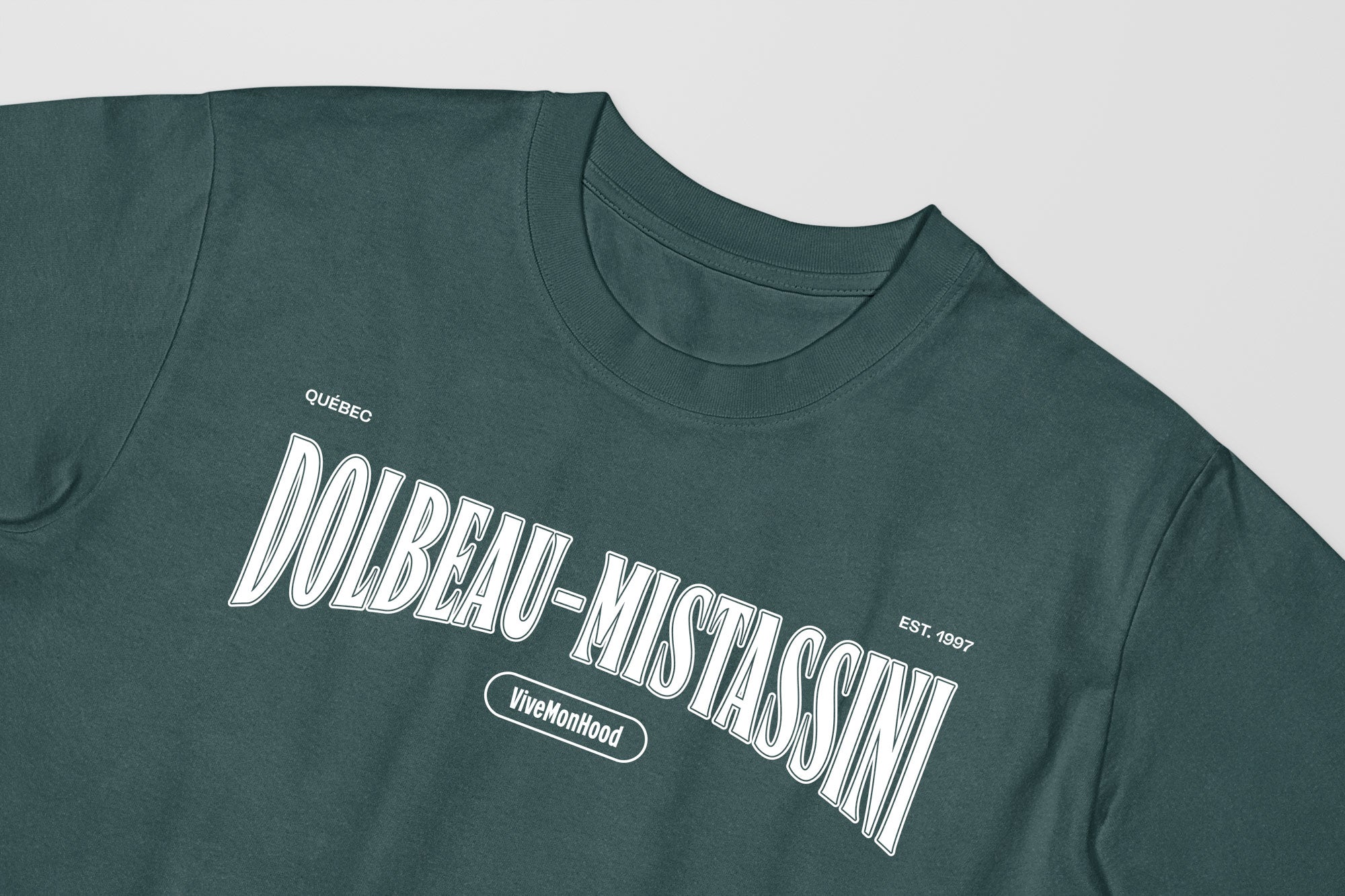 Mon T-Shirt Garçon - Adultes - Dolbeau-Mistassini - Impression en Blanc