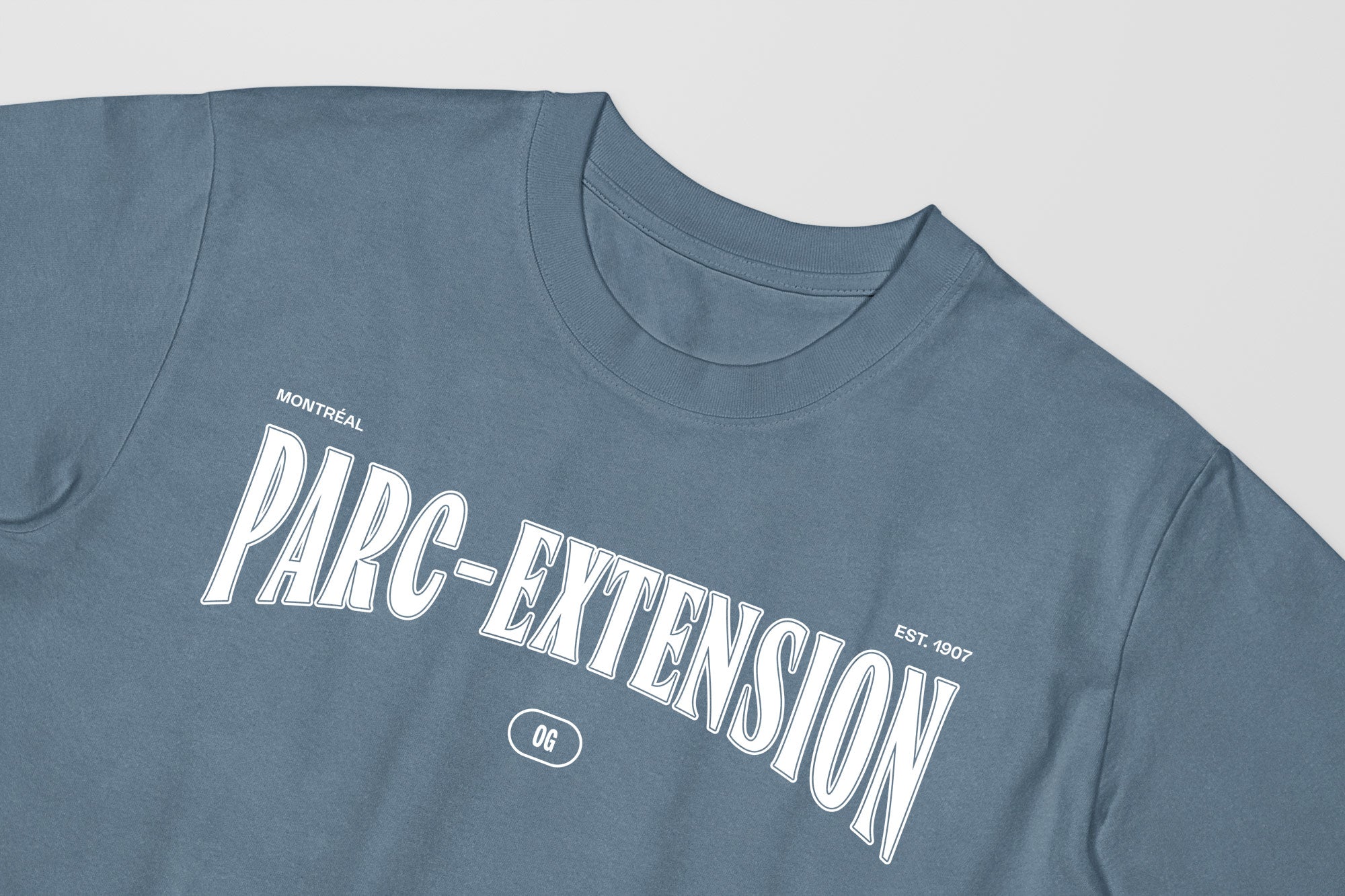Mon T-Shirt Garçon - Adultes - Parc-Extension - Impression en Blanc