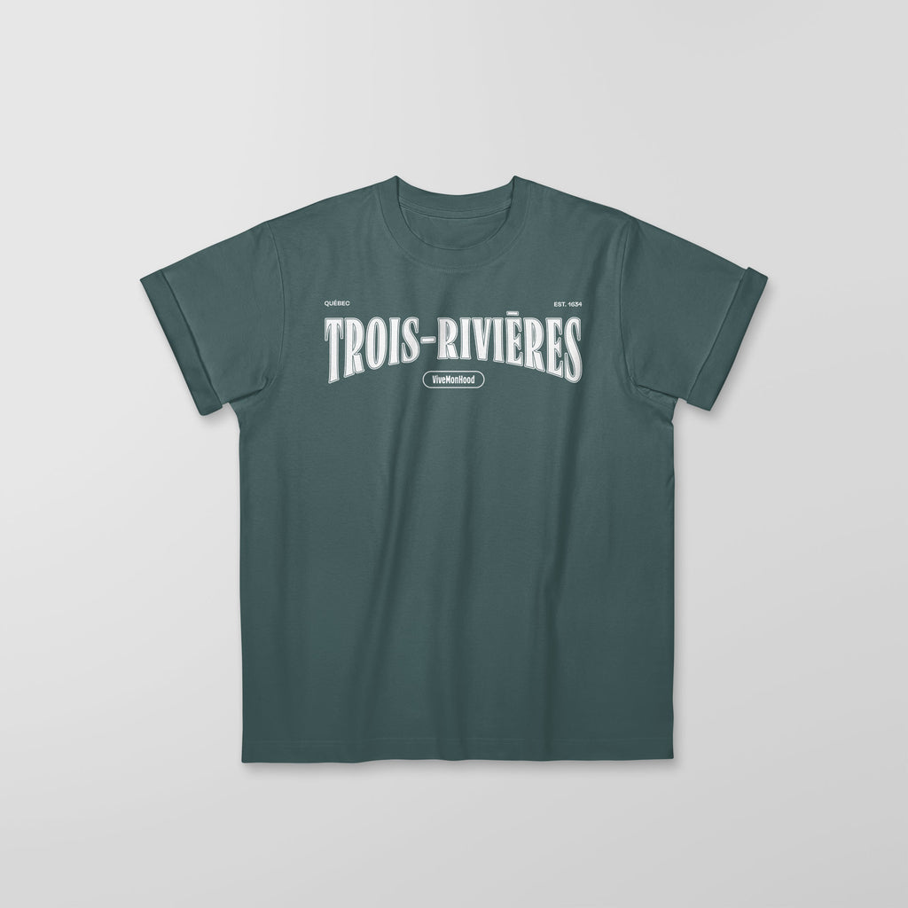 Mon T-Shirt Garçon - Adultes - Trois-Rivières - Impression en Blanc