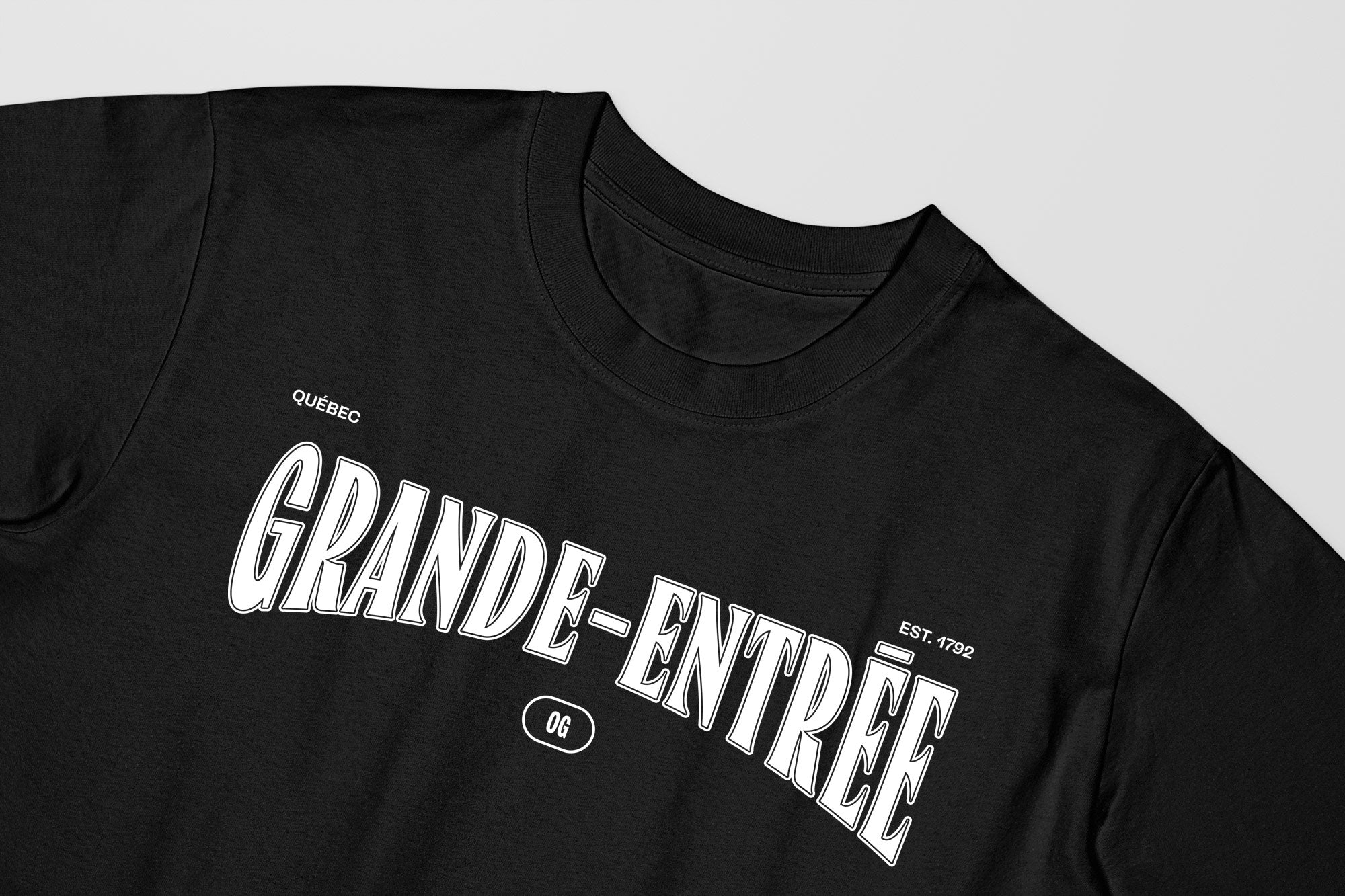 Mon T-Shirt Garçon - Adultes - Grande-Entree - Impression en Blanc