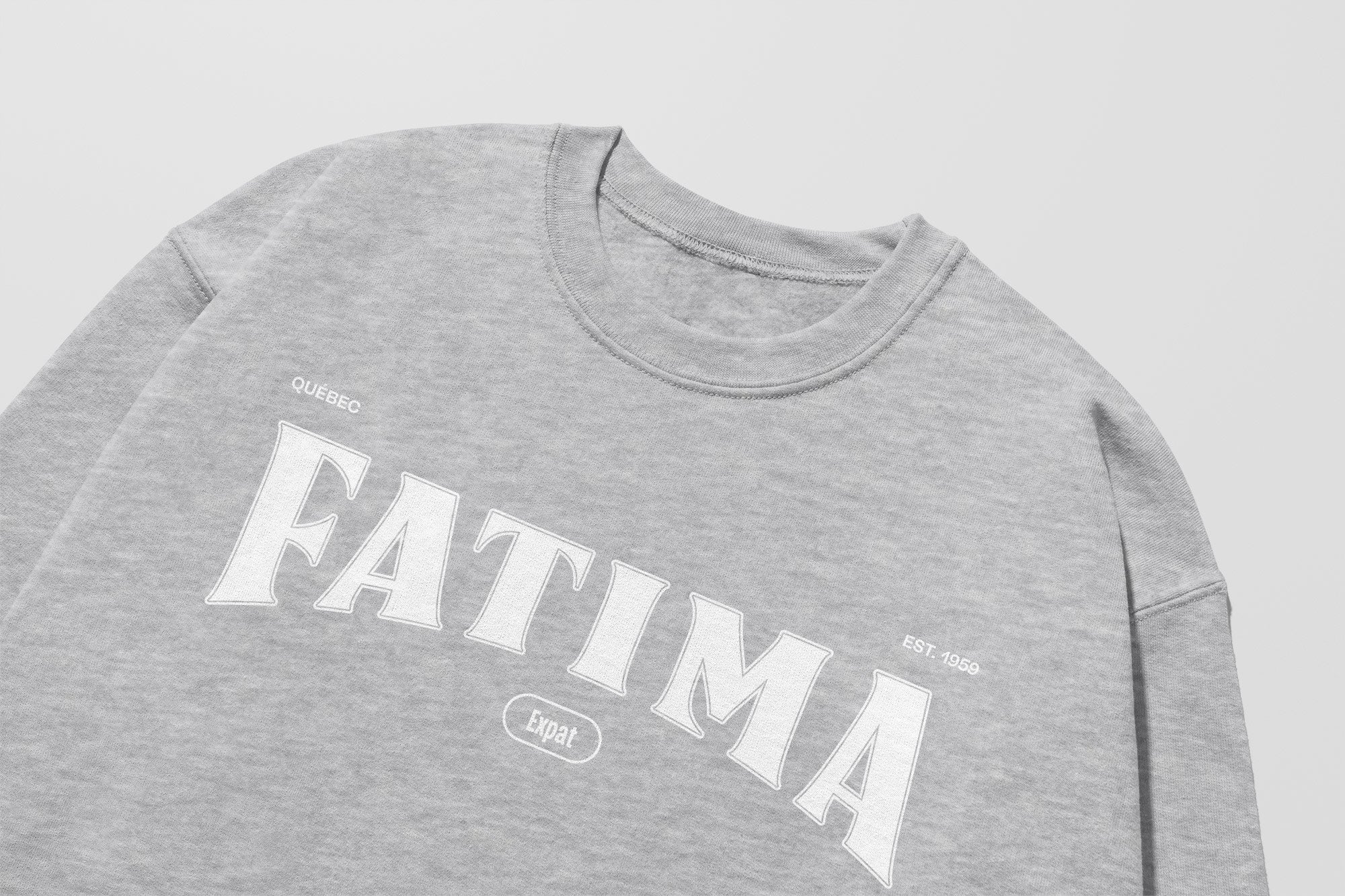 Mon Crew Fit - Adultes - Fatima - Impression en Blanc