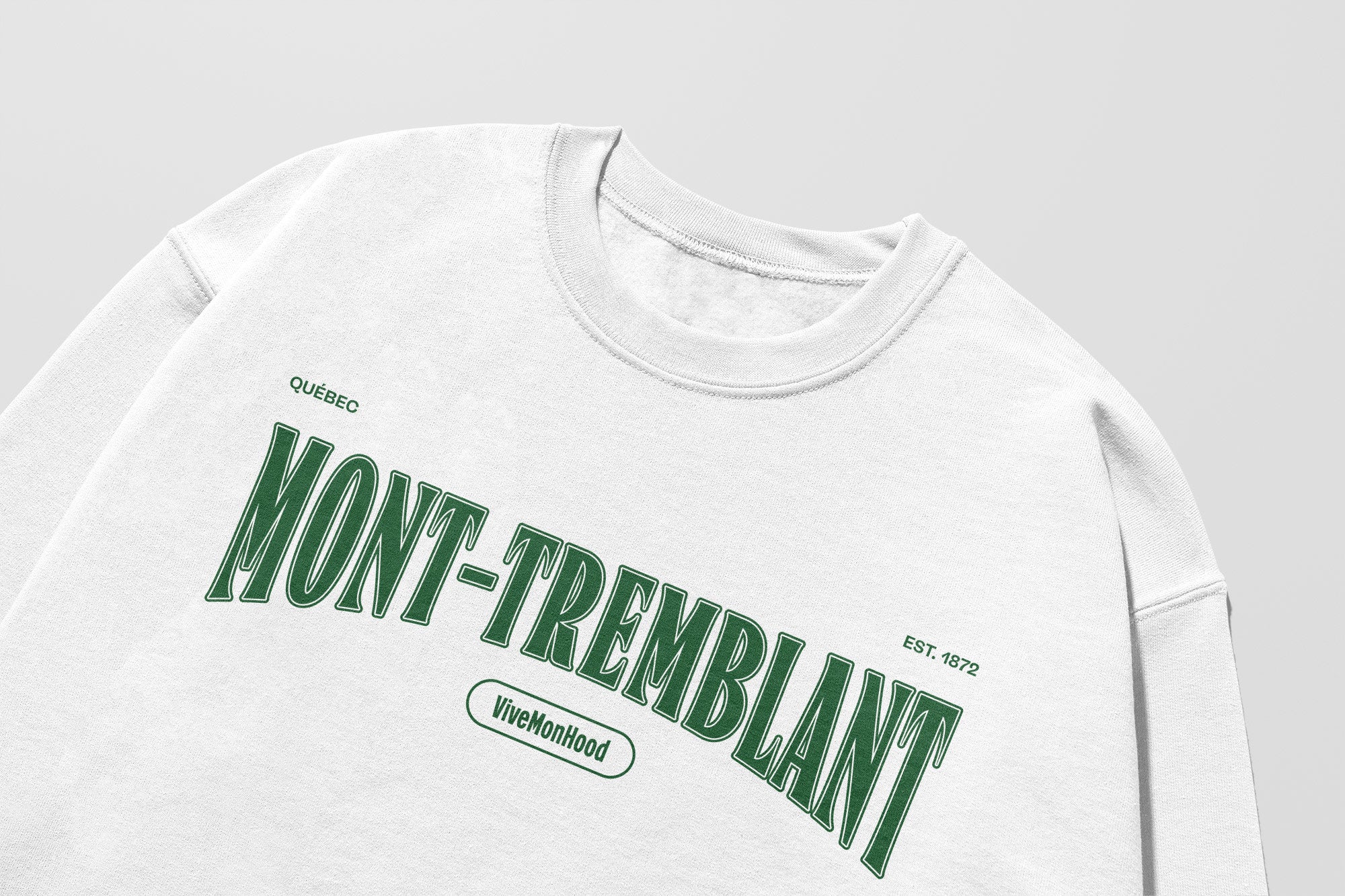 Mon Crew Fit - Adultes - Mont-Tremblant - Impression en Vert