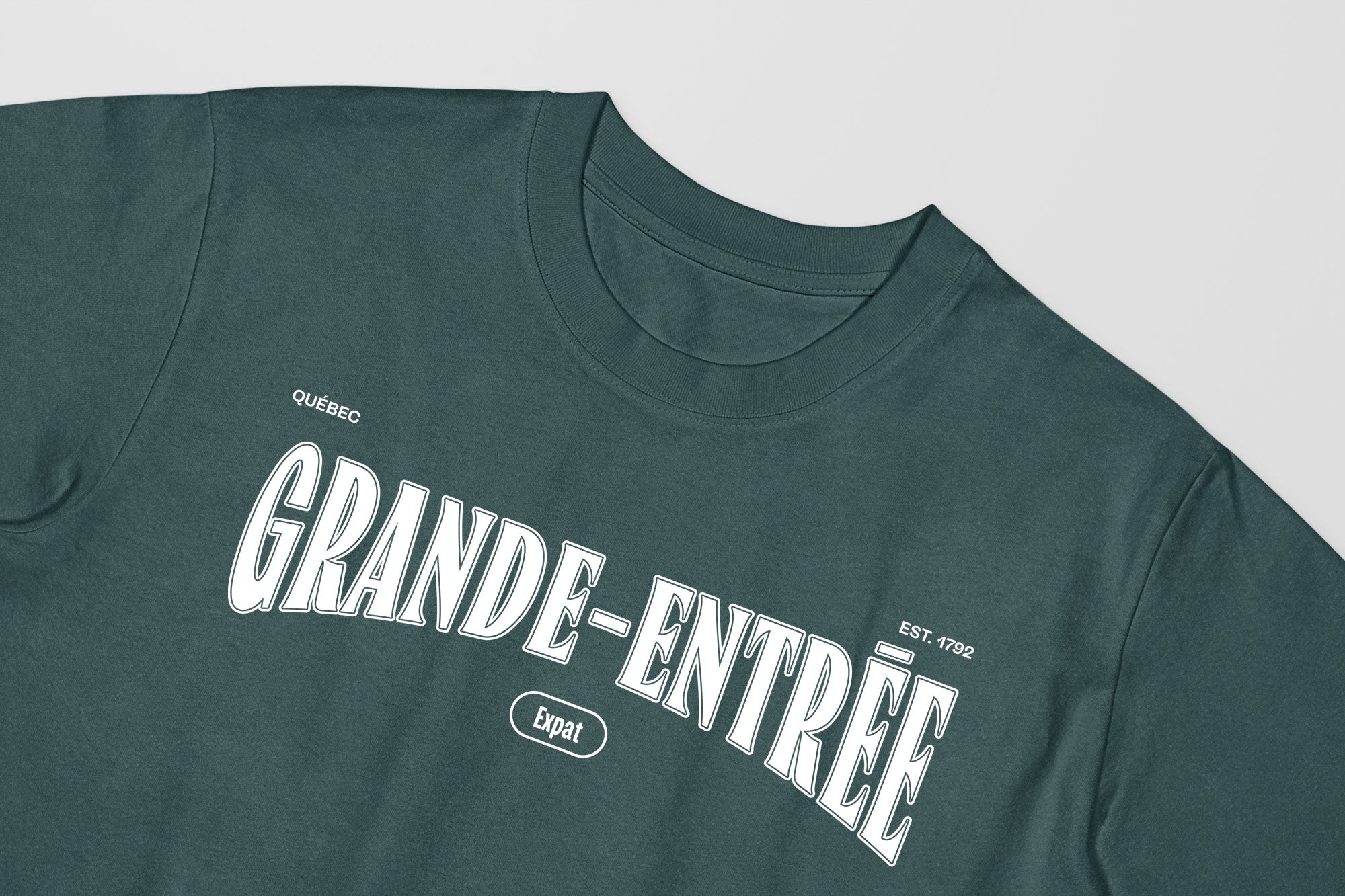 Mon T-Shirt Garçon - Adultes - Grande-Entree - Impression en Blanc