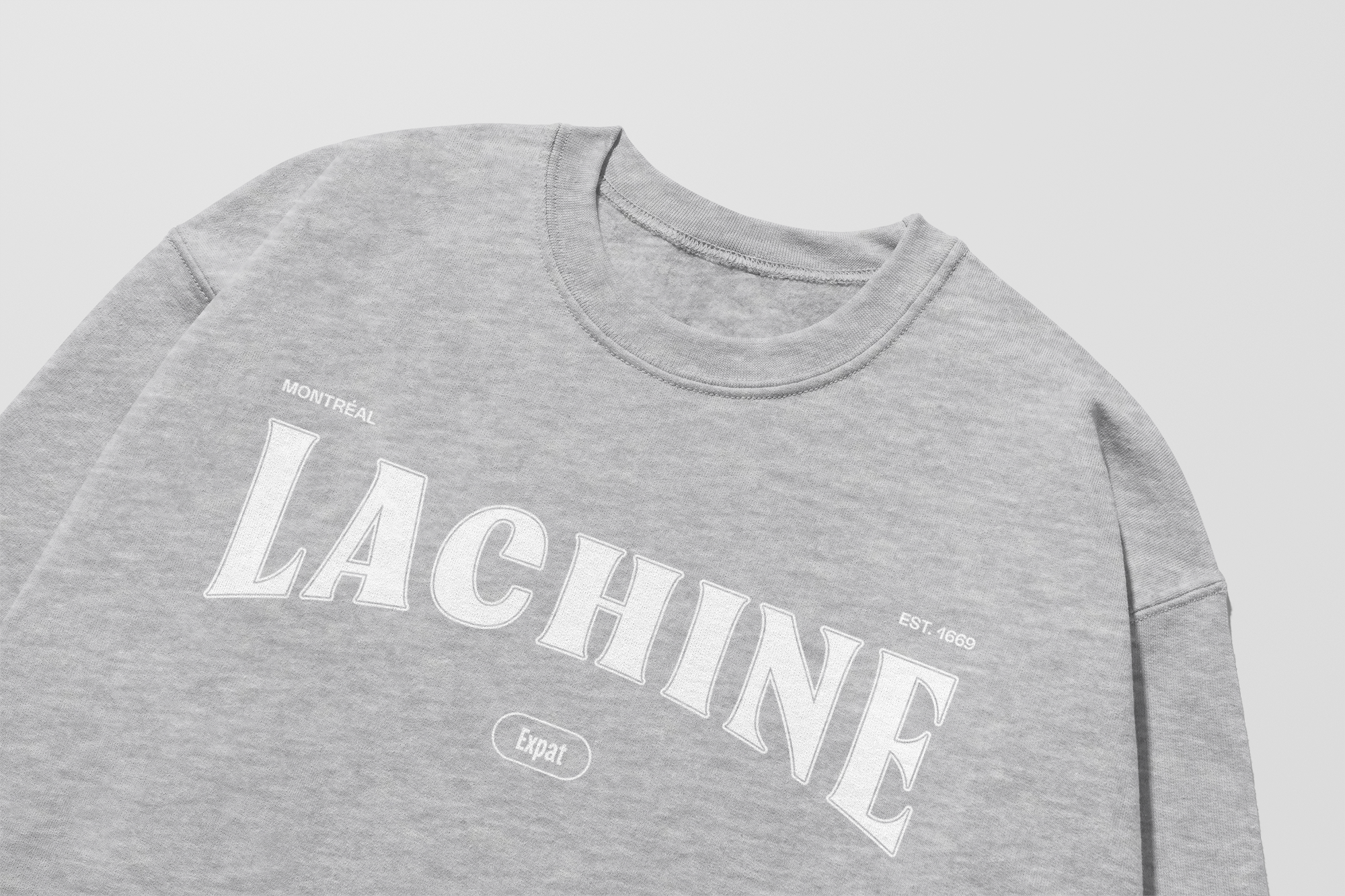 Mon Crew Fit - Lachine - Enfant - Blanc - Sport Gray