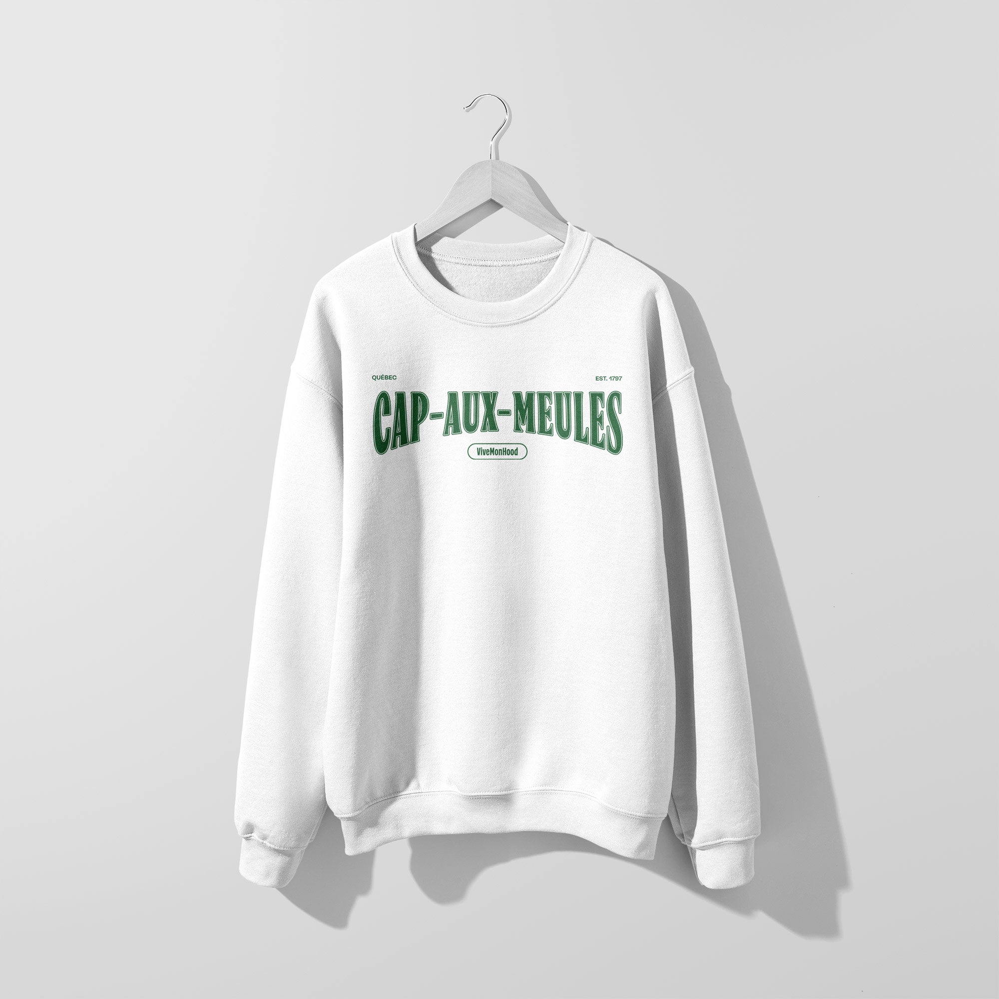 Mon Crew Fit - Adultes - Cap-aux-Meules - Impression en Vert