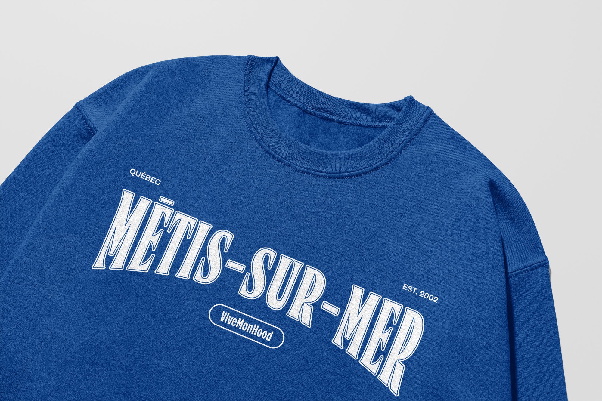Mon Crew Confort - Adultes - Metis-Sur-Mer - Impression en Blanc