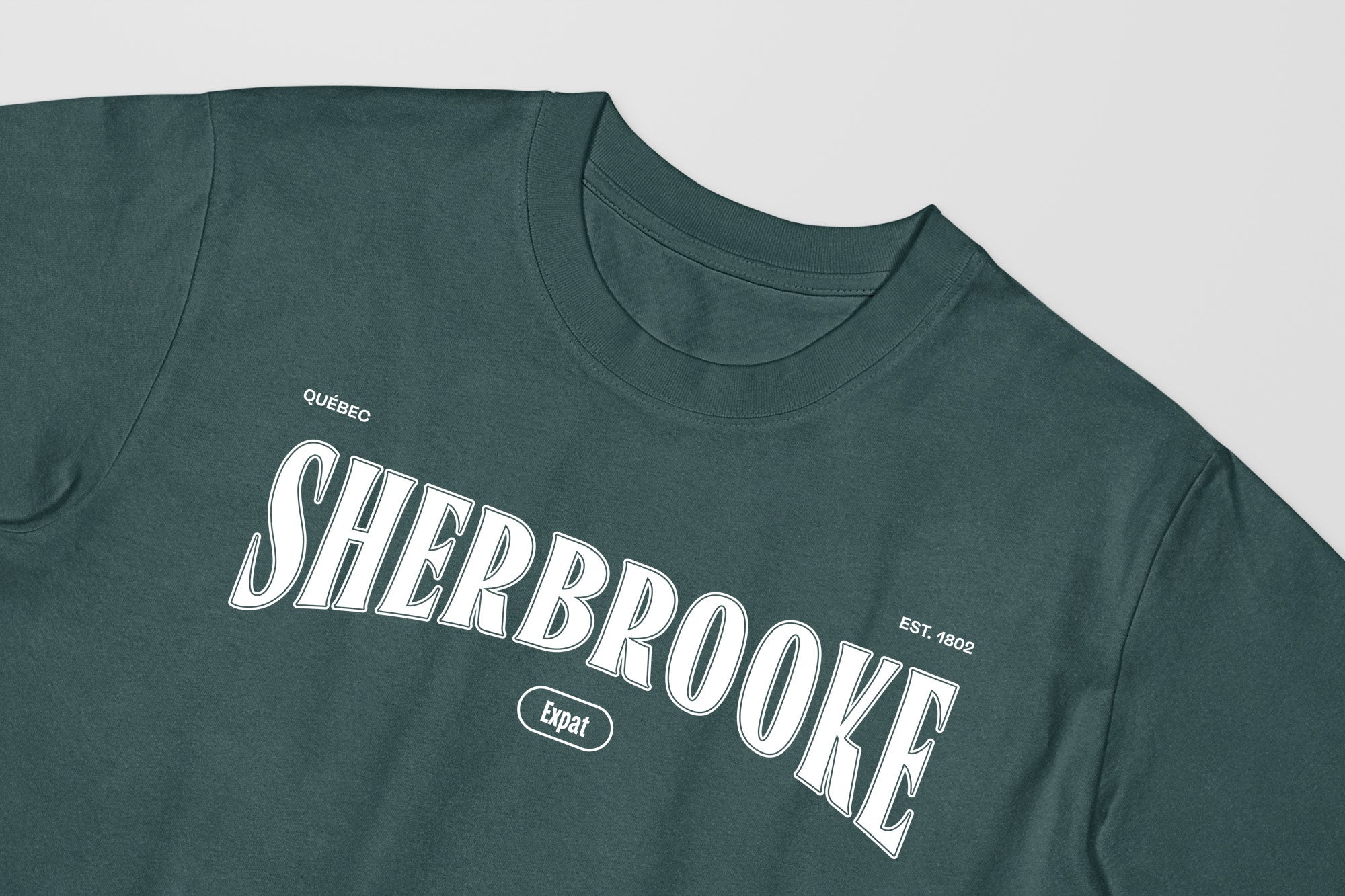 Mon T-Shirt Garçon - Adultes - Sherbrooke - Impression en Blanc