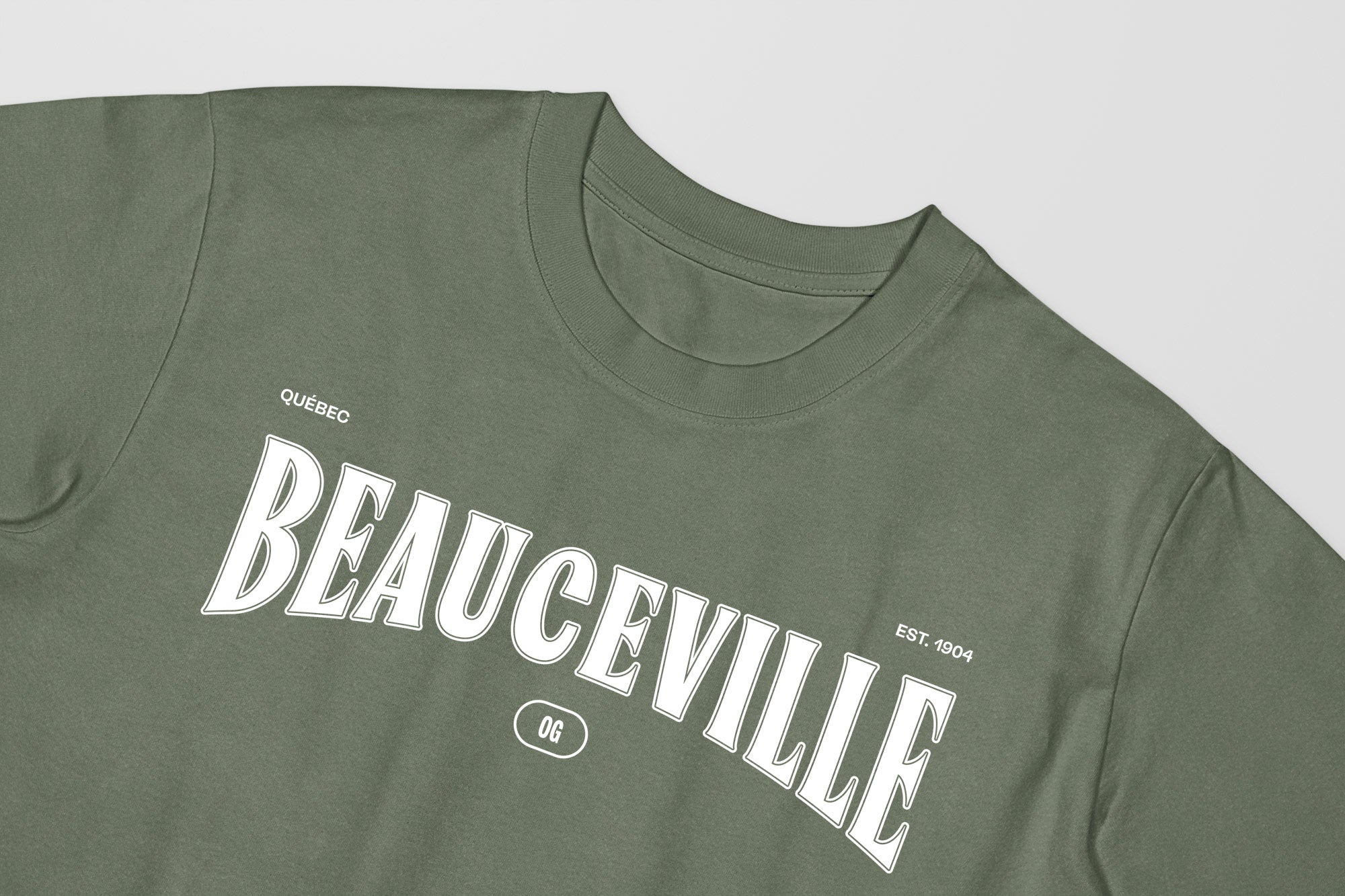 Mon T-Shirt Garçon - Adultes - Beauceville - Impression en Blanc