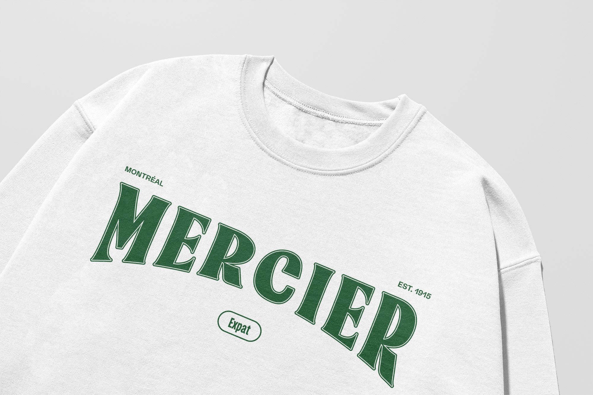 Mon Crew Fit - Adultes - Mercier - Impression en Vert