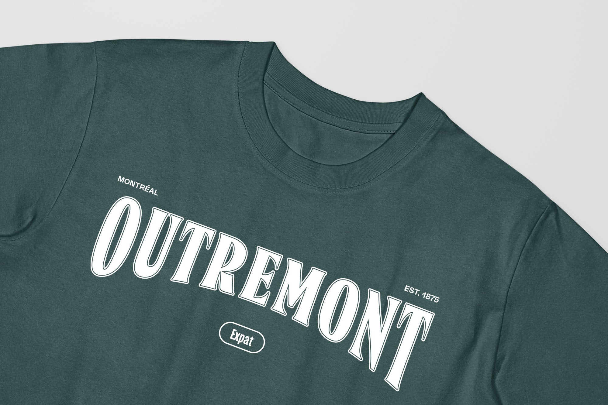 Mon T-Shirt Garçon - Adultes - Outremont - Impression en Blanc